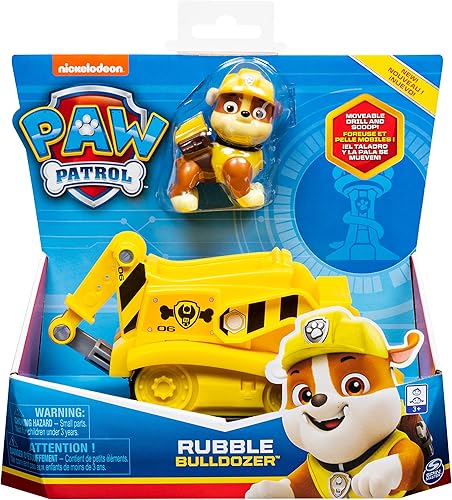 Miniatura 8 de PAW Patrol, Rubble's Bulldozer Vehículo con figura coleccionable, para niños de 3 años en adelante