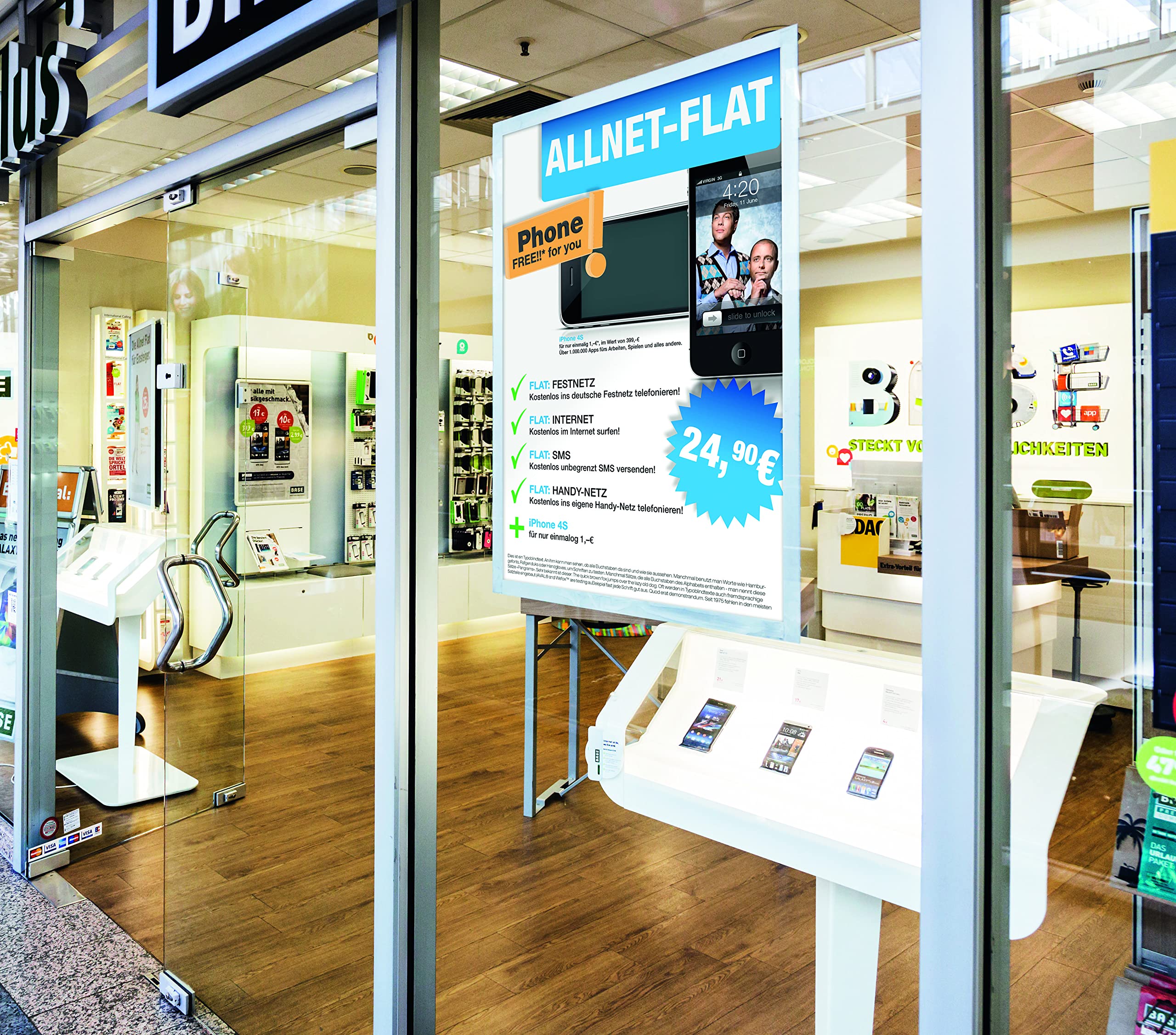 Durable Info-Rahmen Duraframe Poster (A1, selbstklebender Plakatrahmen mit Magnetverschluss) 1 Stück, silber, 499723