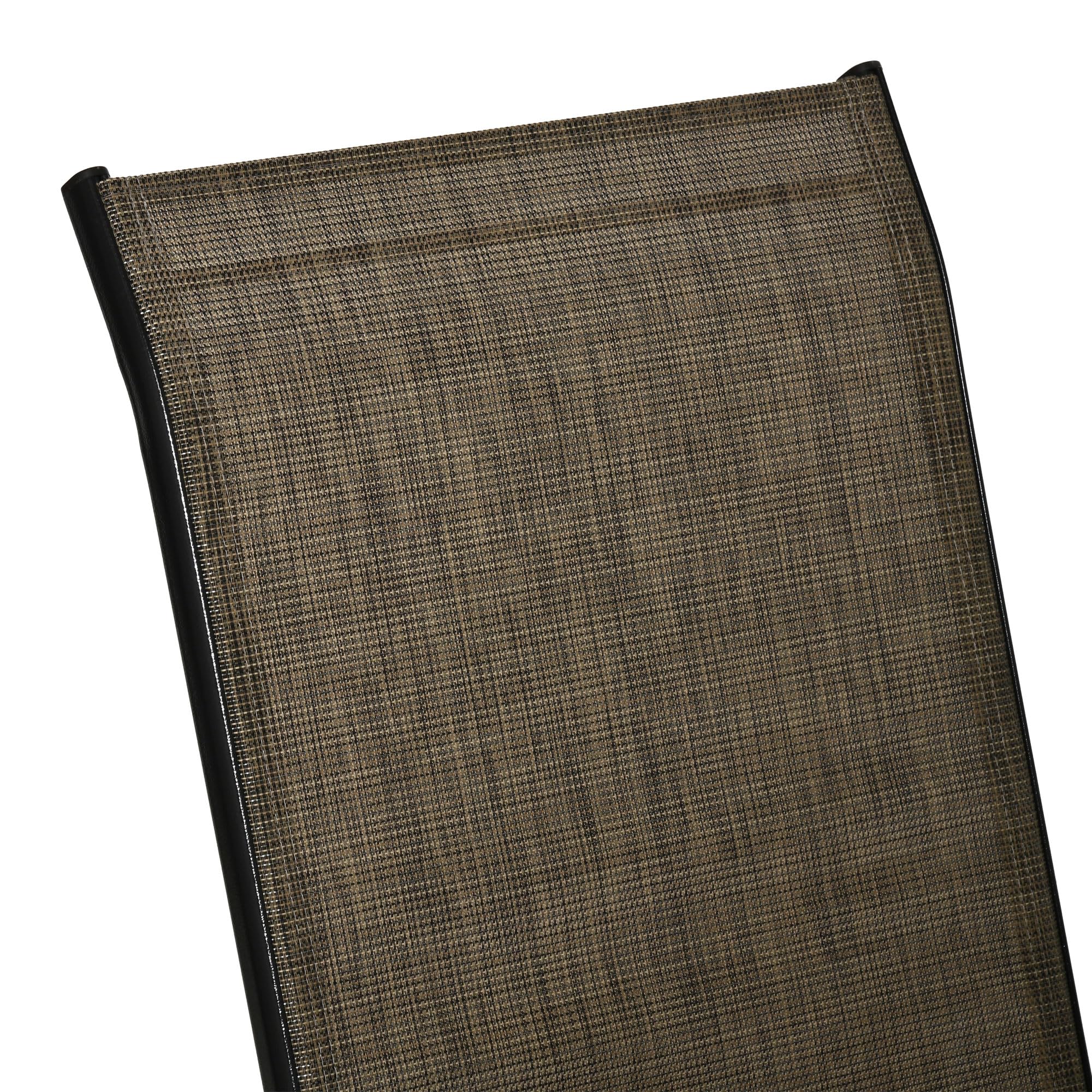 Outsunny Set 4 Sedie da Giardino Impilabili con Braccioli, Sedie per Pranzo da Esterno in Metallo e Texteline Impermeabile, da Patio, Balcone, Terrazza, Esterno e Interno, 54x75.5x95cm, Marrone