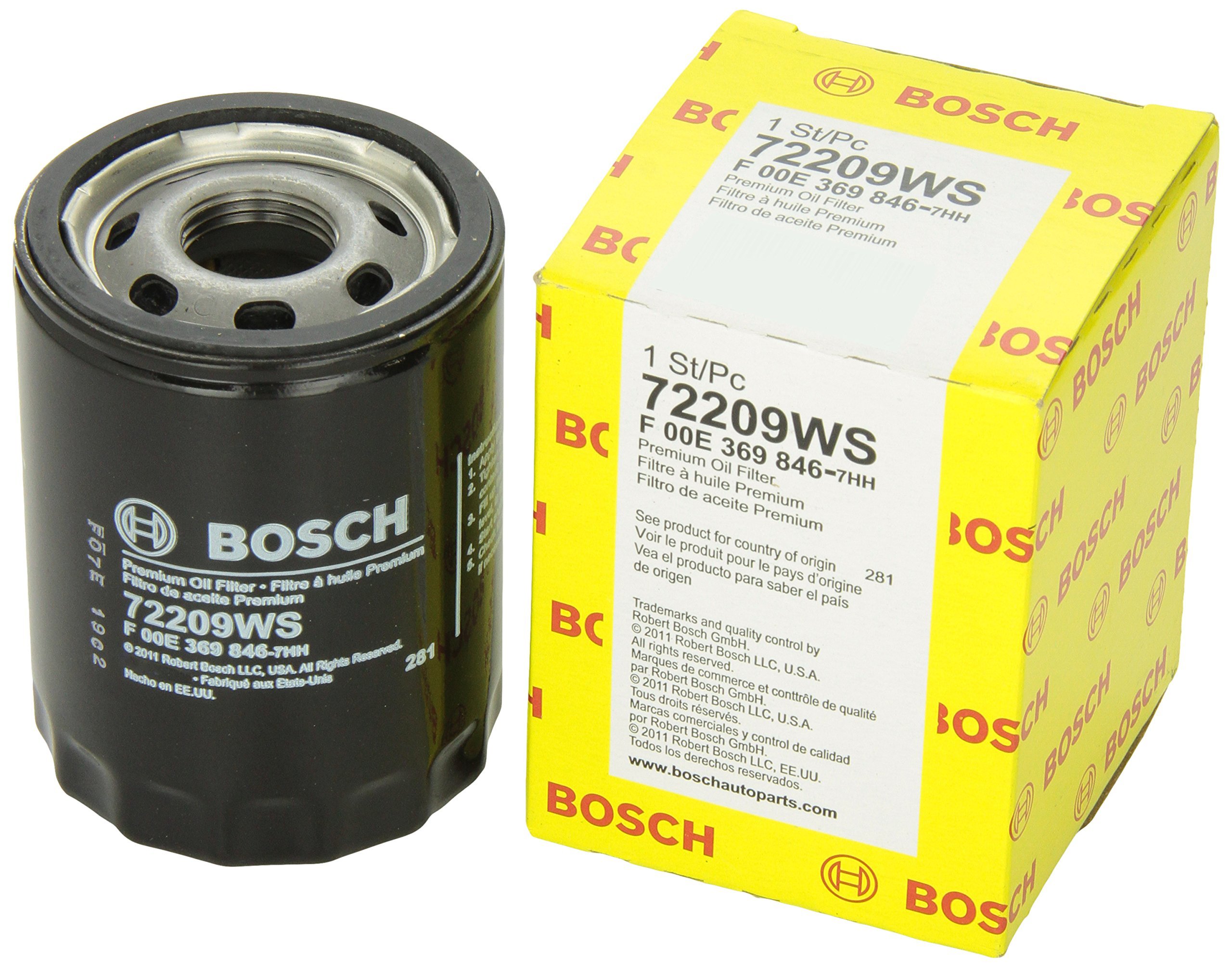 BOSCH 72209WS Workshop Engine Oil Filter - Compatible with Select Jaguar S-Type, Super V8, XF, XJ6, XJ12, XJ8, XJR, XJS, XK, XK8, XKR; Land Rover LR3,