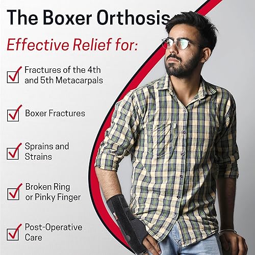 Miniatura 2 de Ezy Wrap The Boxer - Muñequera ortopédica para mano y muñeca - Muñequera para mujeres y hombres, cómoda muñequera con férulas para dedos para