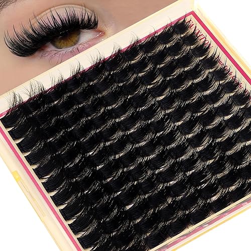 Miniatura 18 de Extensiones de racimos de pestañas voluminosas con racimos de manga puntiagudos, 300D, pestañas de 10-18 mm de grosor, extensiones de pestañas de