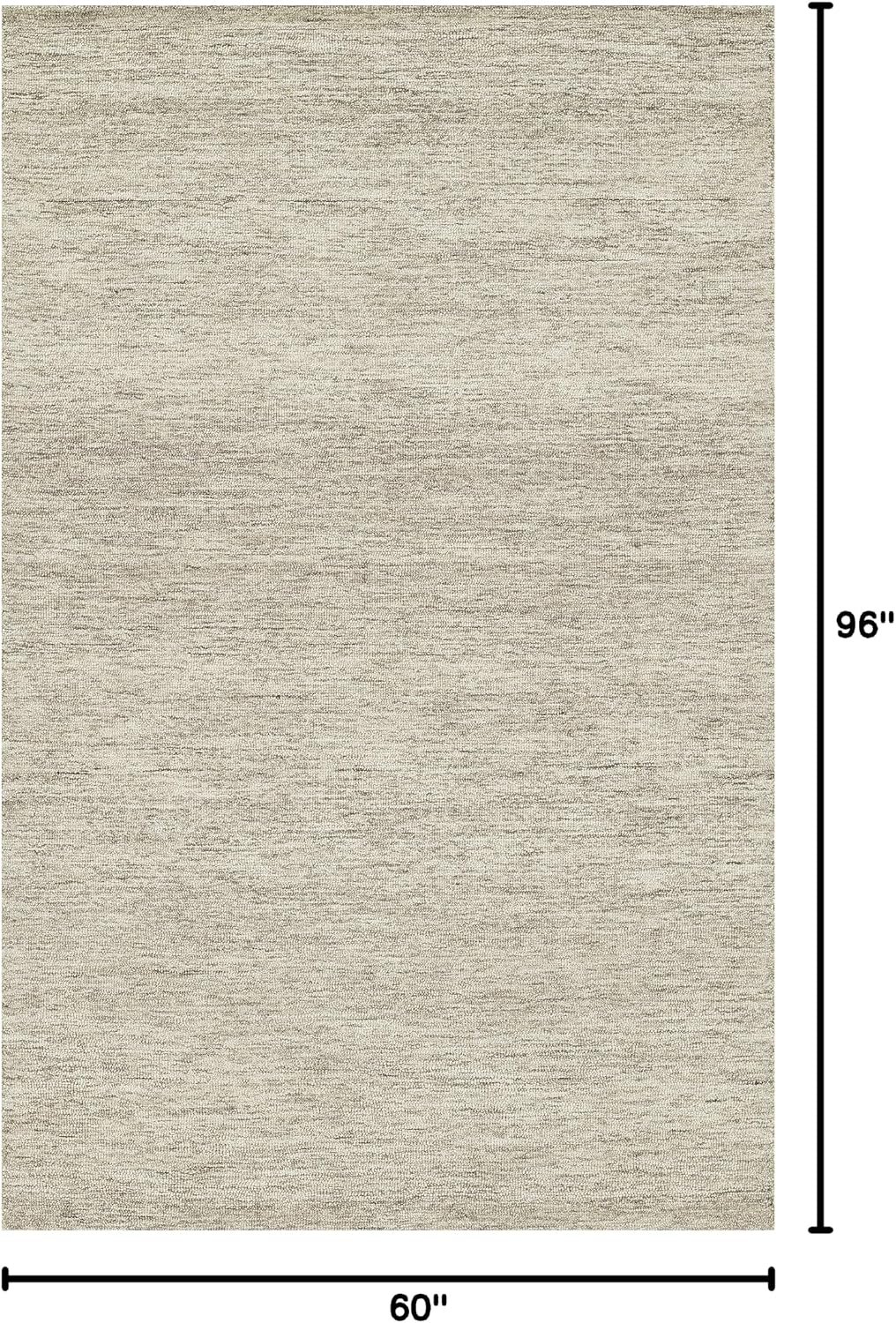 Momeni James Wool Hand Tufted Contemporary Indoor Area Rug, Natural, 5' X 8'
