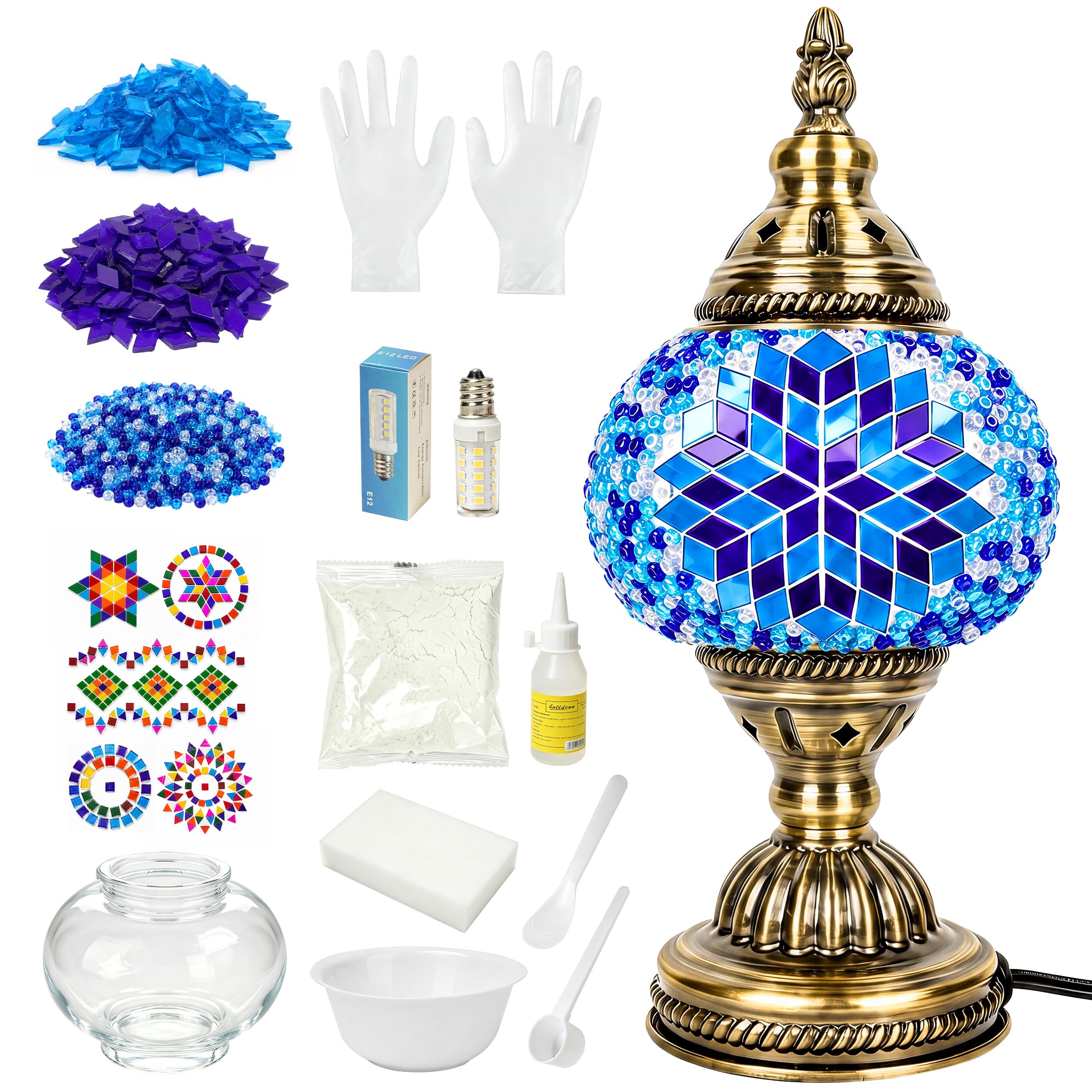Joyclub Kit fai da te con lampada a mosaico turco per adulti, adatto ai