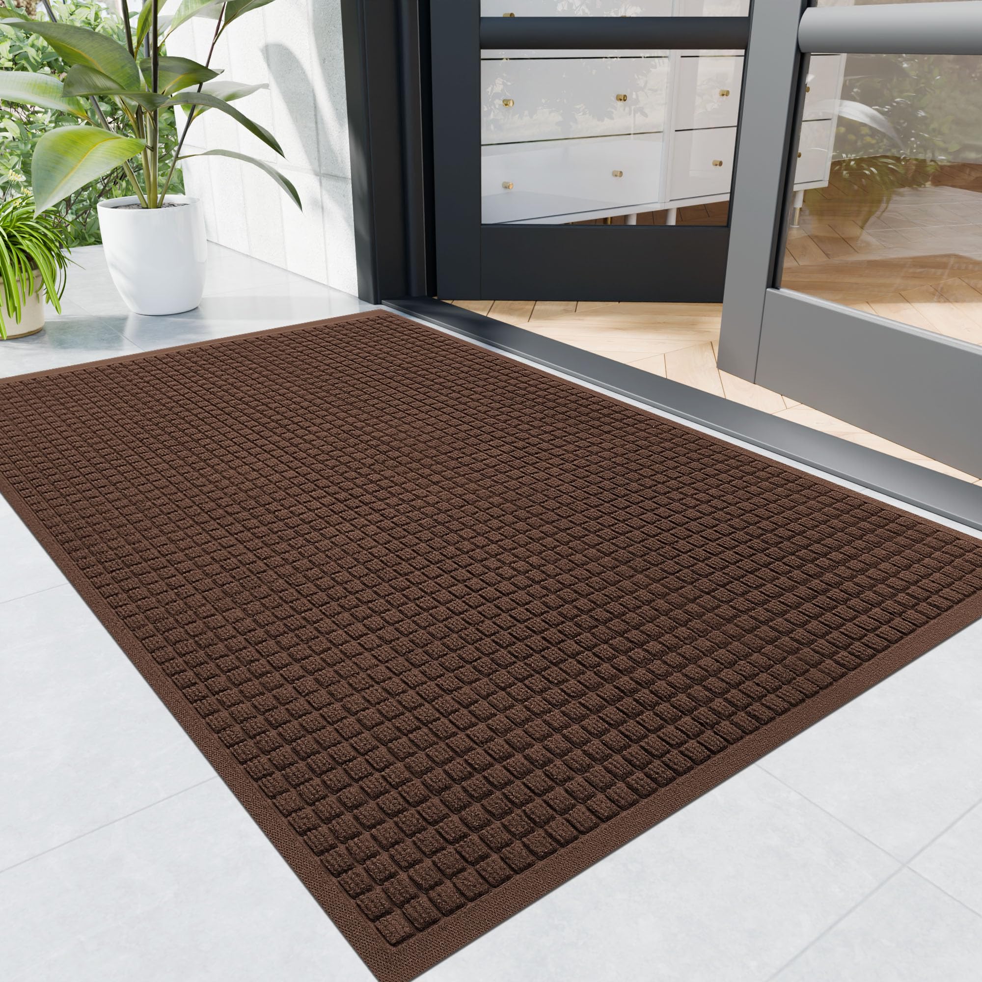 Durable Indoor Outdoor Doormat, 4' x 5' Heavy Duty Front Door Mat — Amazon image 13