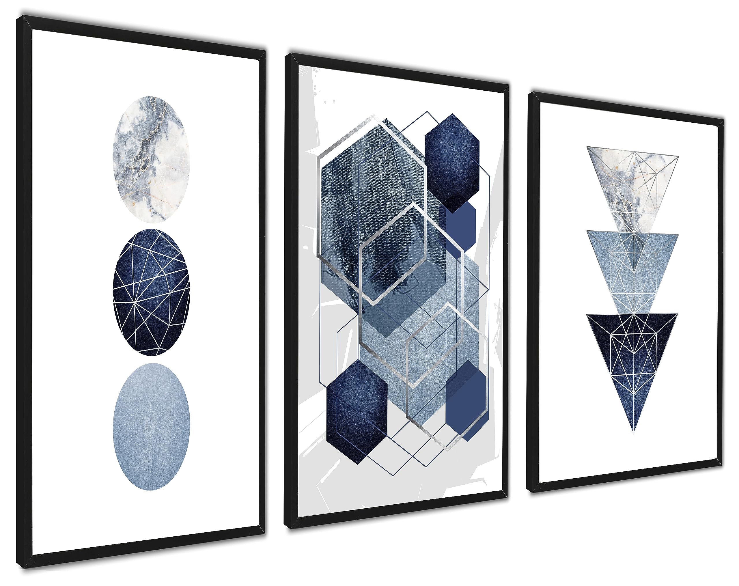 ag.art deco Pack of 3 Wall Art 60x80cm Unframed Wall Decor Sturdy MDF Wood — image 1