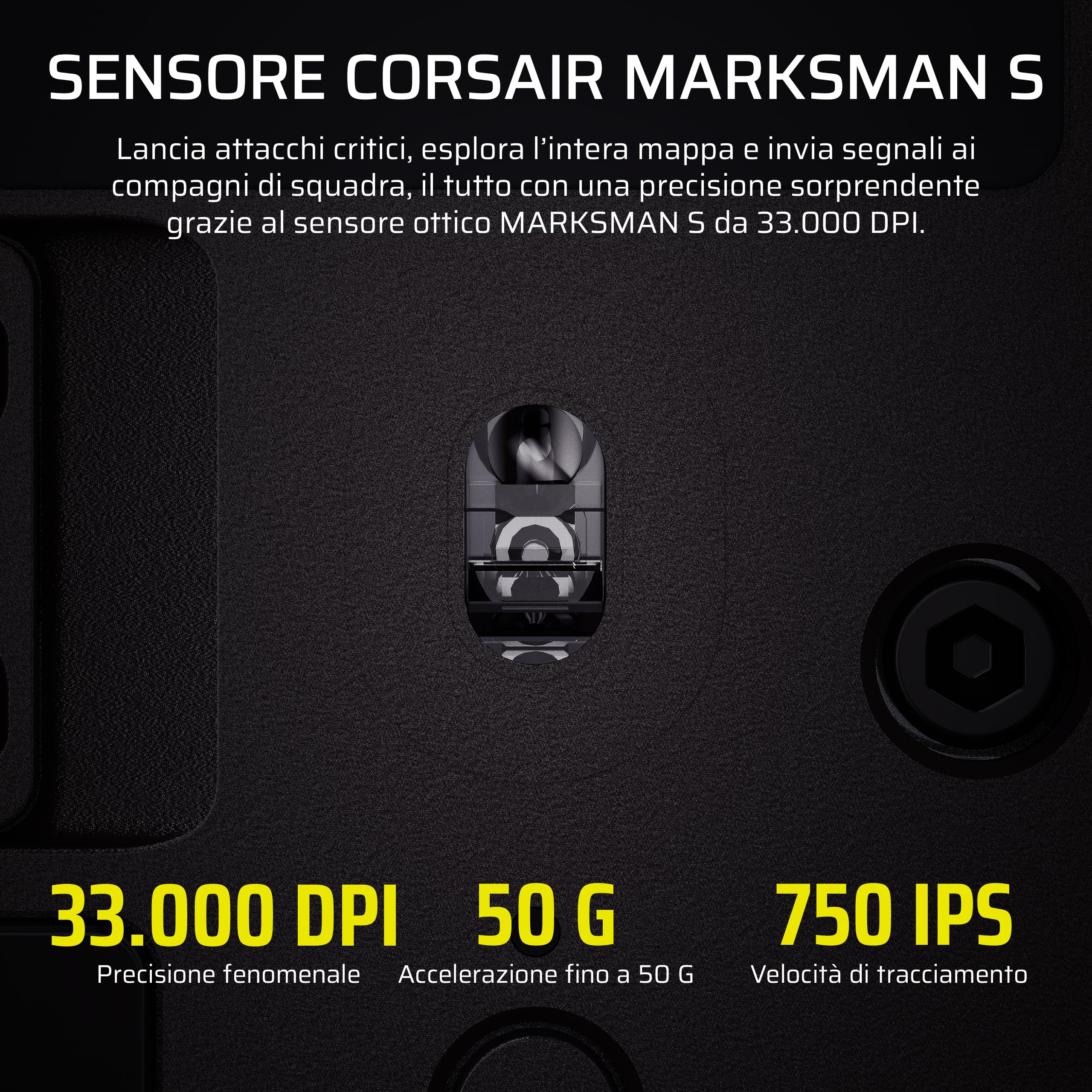 Corsair Mouse da gioco per PC MMO SCIMITAR ELITE WIRELESS SE – Gunmetal | 33.000 DPI, 16 pulsanti programmabili, cursore tasti, Elgato Virtual Stream Deck, polling a 1.000 Hz