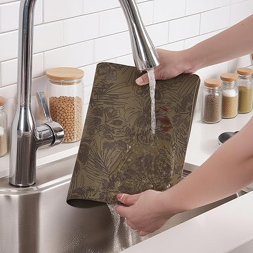 Miniatura 3 de POLYTE Juego de 4 manteles individuales de vinilo en relieve lavables para interiores y exteriores