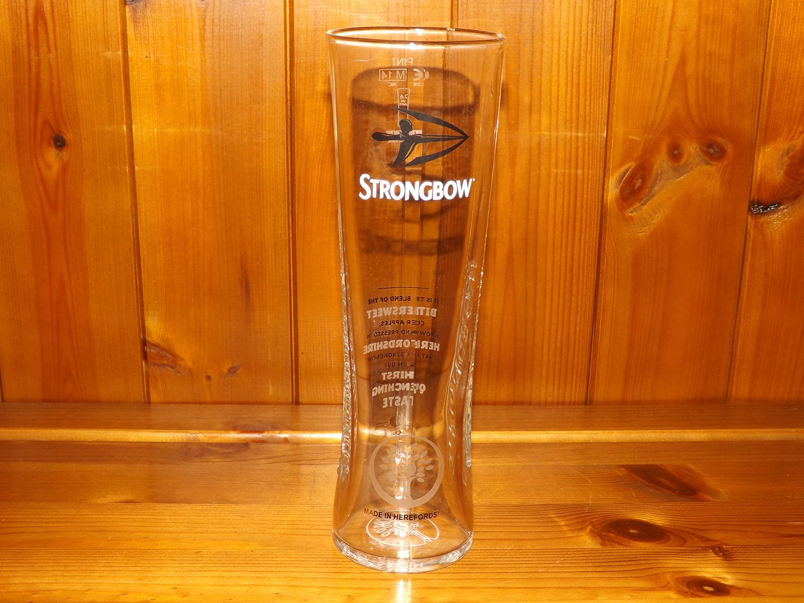 STRONGBOW PINT GLASS TALL GLASS x 1