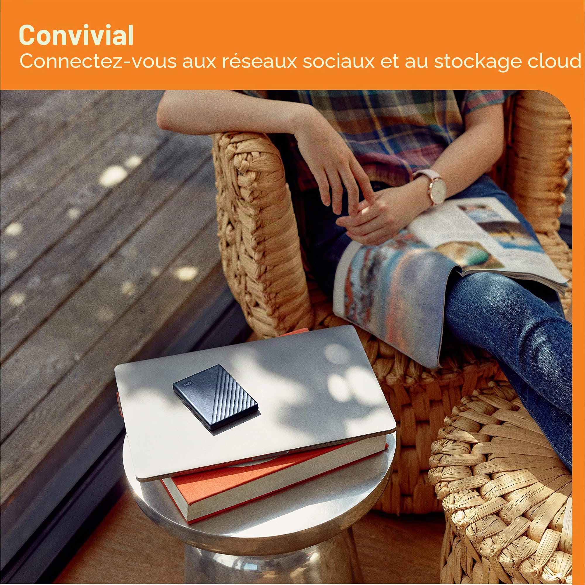 WD My Passport for Mac Disque Dur Externe 2 to (Stockage Mobile, Compatible USB-C, Logiciel WD Discovery, Protection par Mot de Passe, Compatible Mac, Facile à insérer) Bleu Nuit