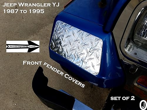 Miniatura 5 de Se adapta a la cubierta del guardabarros delantero con placa de diamante Jeeep YJ