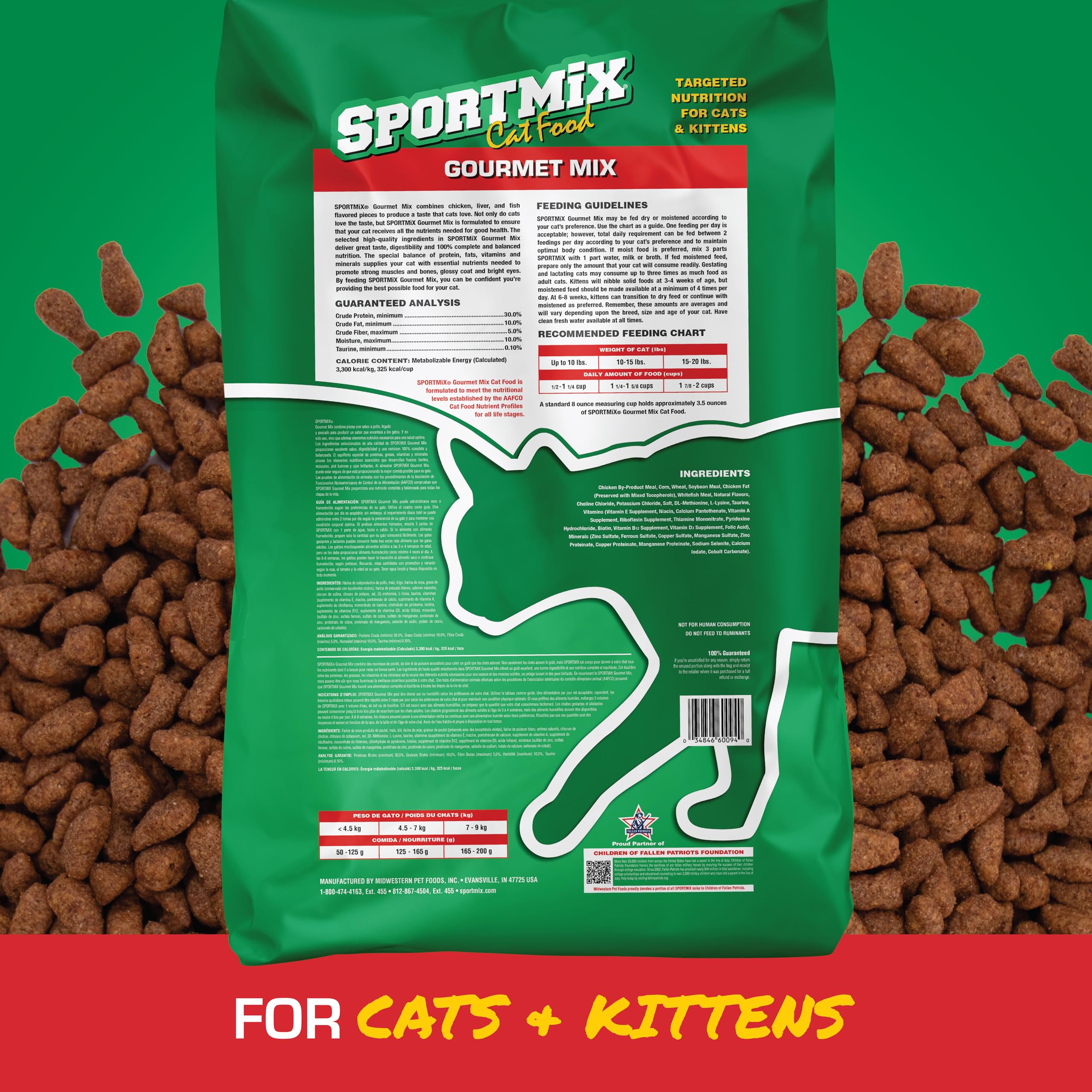 SPORTMiX Gourmet Mix Dry Cat Food 15 lb