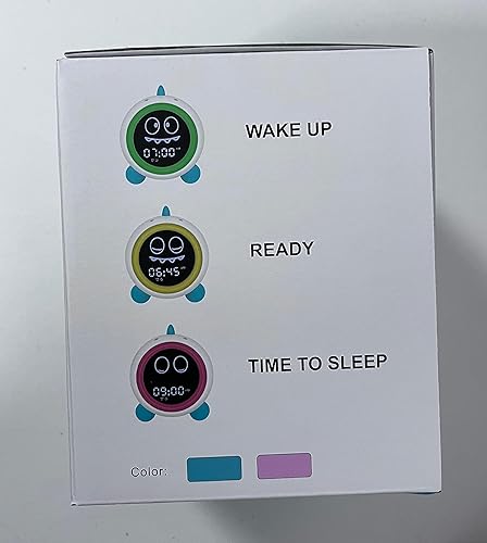 Miniatura 12 de Reloj despertador para niños, reloj de entrenamiento para dormir con luces nocturnas, máquina de sonido, reloj despertador de dinosaurio para niños,