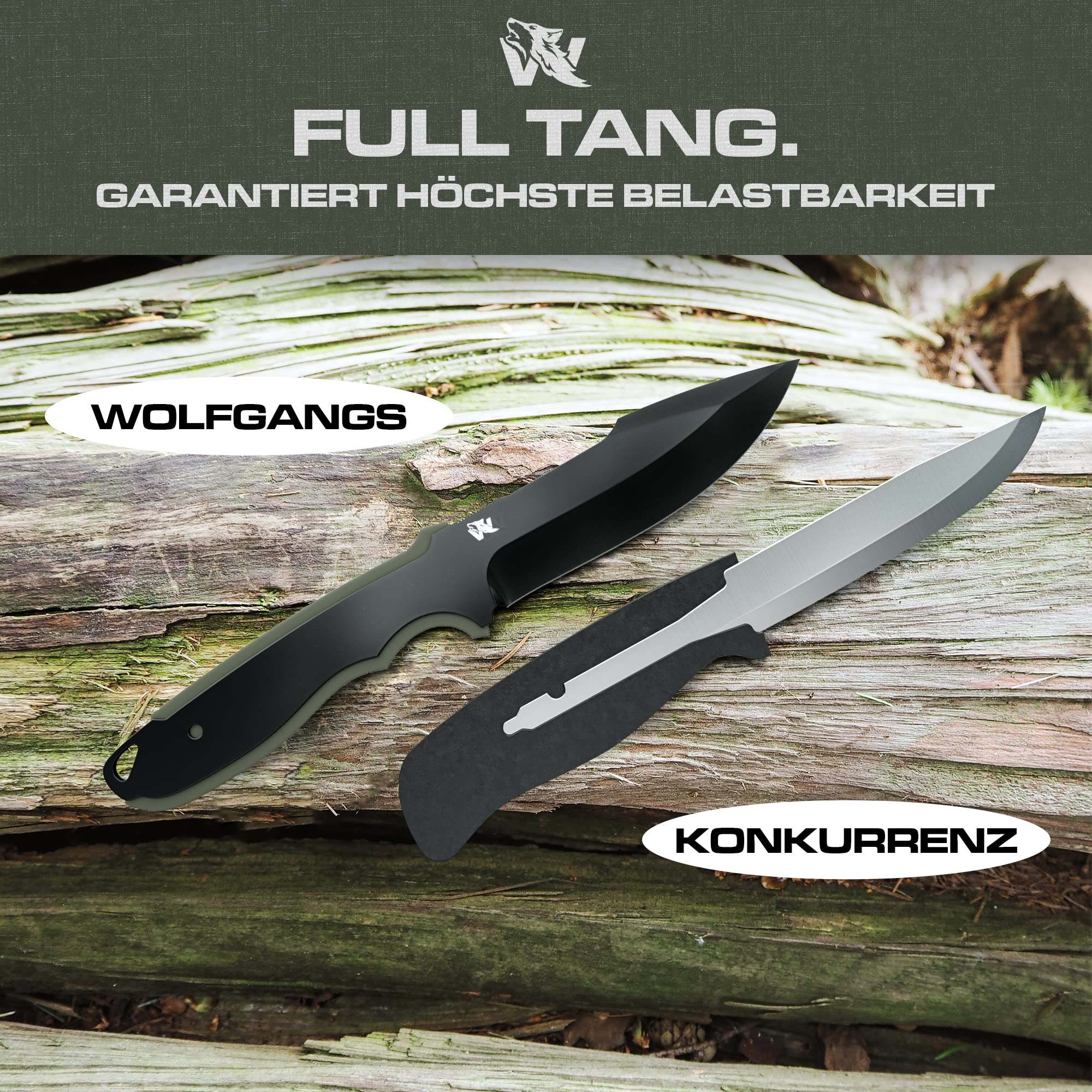 Wolfgangs W-KIDS - Schnitzmesser Kinder mit Süßem Kindermesser Führerschein - Outdoor Kinder Messer Set mit Scheide und Feuerstahl - DAS Kinder Schnitzmesser für das erste große Abenteuer