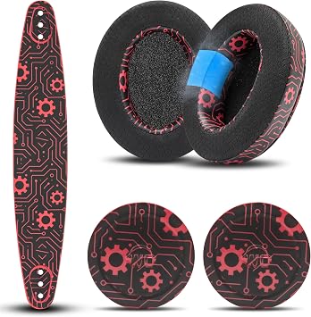 WC Mod Kit Arctis Nova Techne Edition - Cooling Gel Earpads, Headband, Side Plates for Arctis Nova 7 / 7X / 7P / PRO Wired Headsets by Wicked Cushions