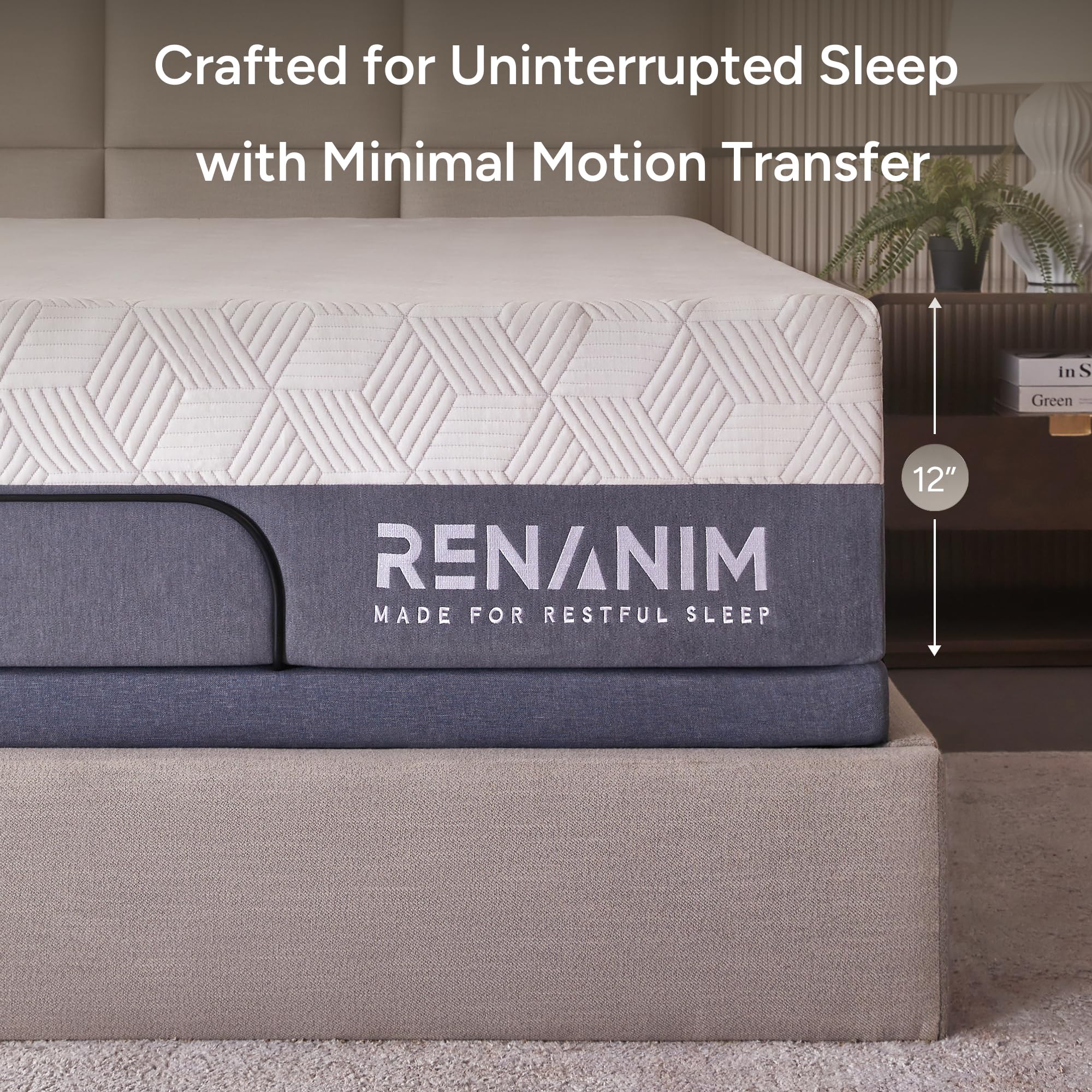 The 5 Best Split King Mattresses in 2026 1 RenanimSmartBeds Split King Medium Firm Cooling Gel Memory Foam Mattress - 12 In — product photo