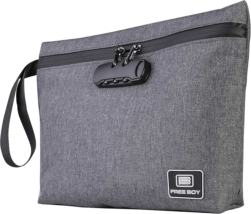 Free Boy Smell Proof Bags 11.8"x8.6"Durable Odor Proof Stash Bag with Combination Lock,Smell Odor Case Container
