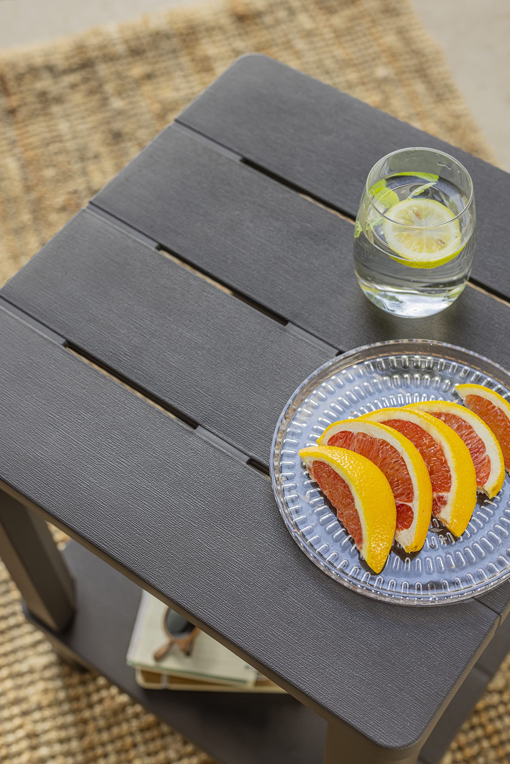 Keter tafel Melody - antraciet - 95x95x74,5 cm | Leen Bakker