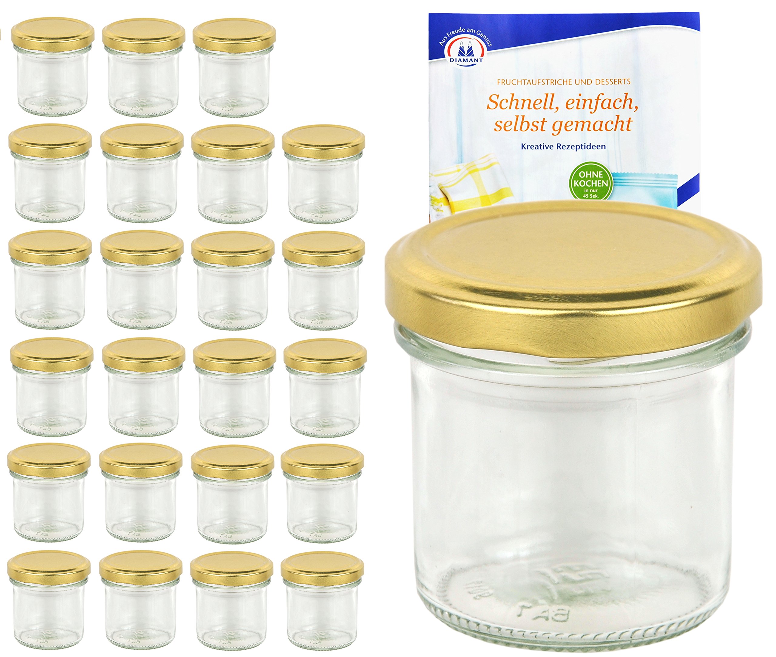 Set Di Coperchi Universali Oro Per Bicchieri 230/350/435 Ml Con Diametro Bocca 82 Mm + Zucchero Gelificante E Ricettario