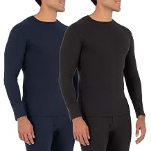 Men's Recycled Waffle Thermal Underwear Crew Top (1 and 2 Packs)