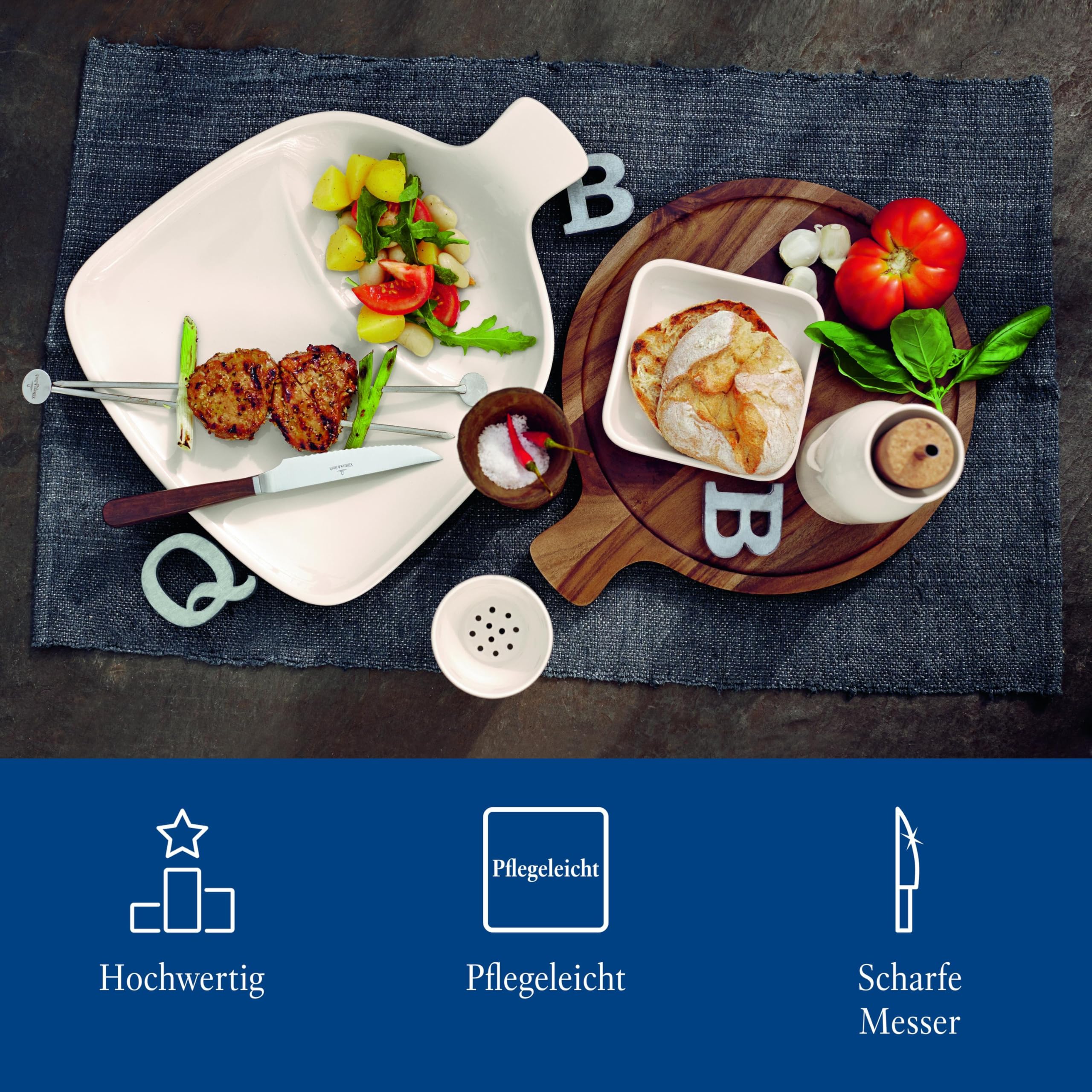 Villeroy & Boch Texas 12-7016-9373 Te x as zestaw noży do pizzy/steków, stal nierdzewna 13/0, metal, 232 mm