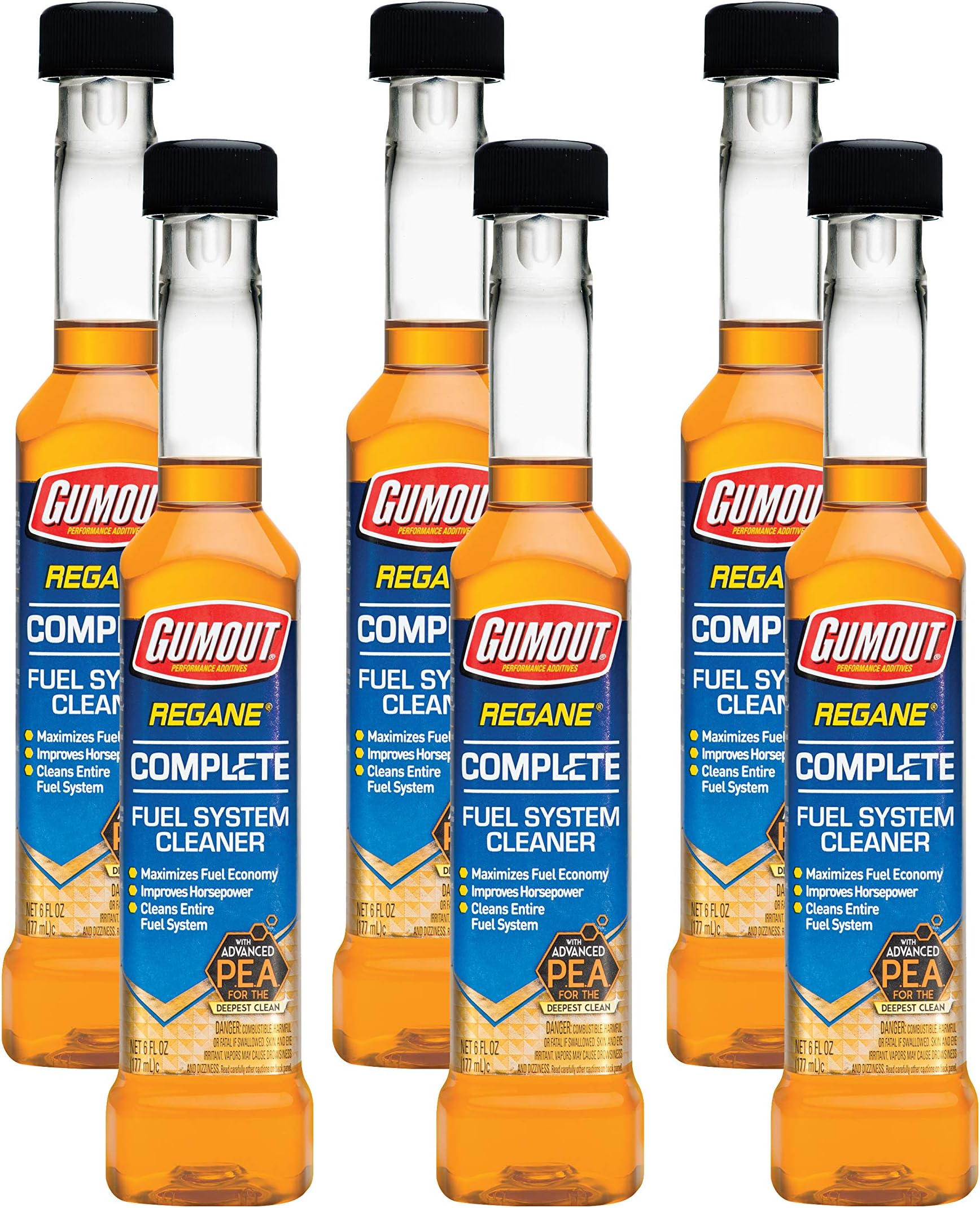 Gumout 510014 Regane Complete Fuel System Cleaner, 6 oz. (Pack of 6