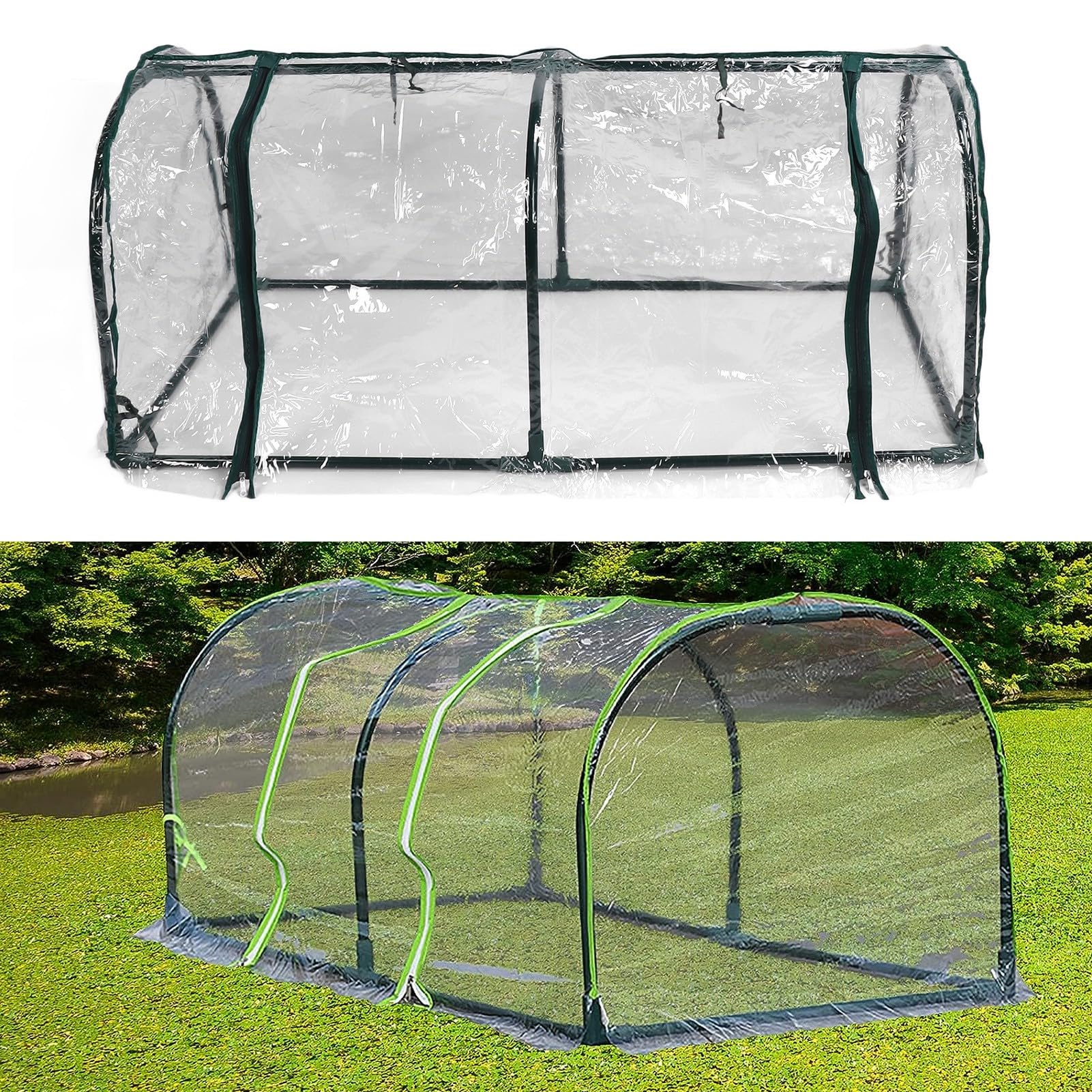 Pssopp Mini Szklarnia Ogrodowa, Przezroczysta Osłona z żelaza i Plastiku Schronisko dla Roślin, 120 X 60 X 48 Cm Szklarnia Stołowa do Wysiewu Nasion Sukulentów Balkon Patio Wewnątrz Na Zewnątrz