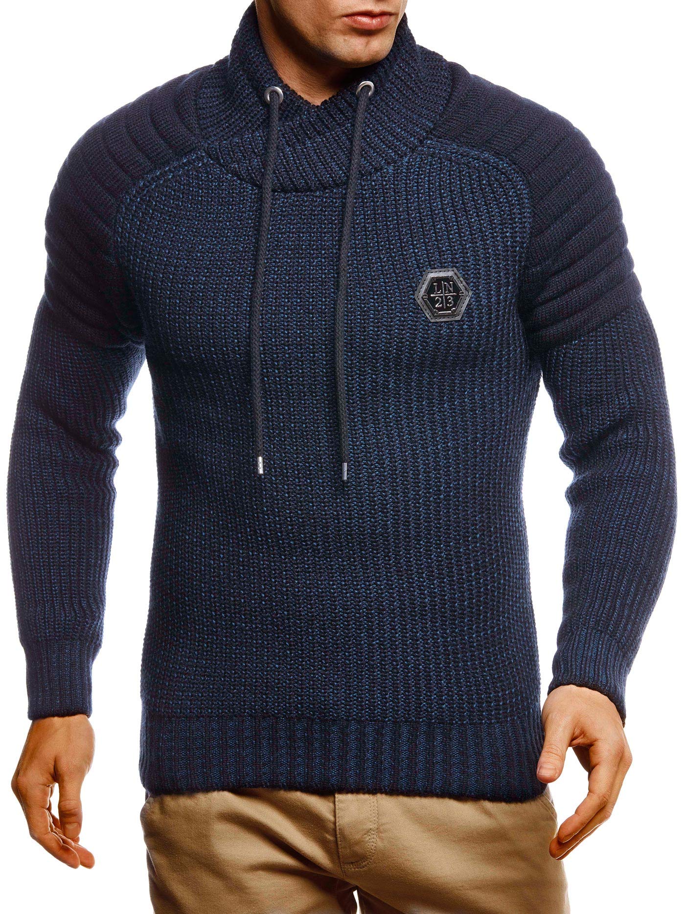 Leif Nelson Herren Strickpullover mit Schalkragen/Hochwertiger Winterpullover im Regular Fit Schnitt, ideal für Casual und Business-Looks, in vielfältigen Größen und Farben verfügbar