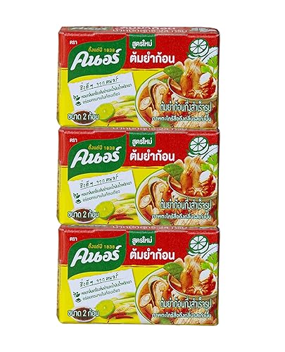 Thai Knorr Tom Yum - Cubos para condimentos 085oz 3 unidades Thai Knorr Tom Yum - Cubos para condimentos 085oz 3 unidades