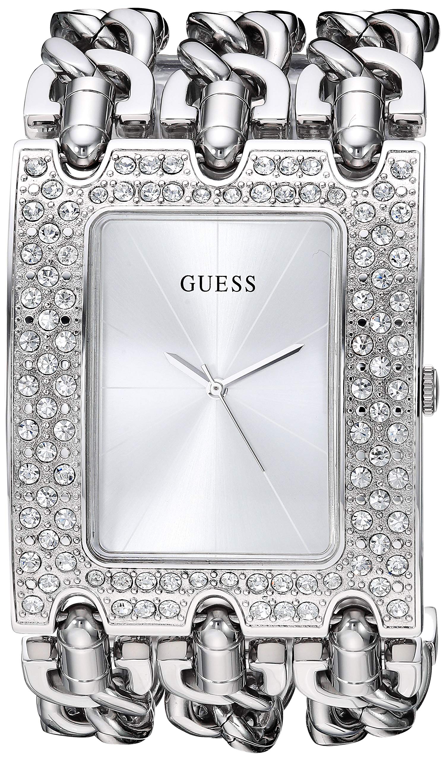 guess Women's Quartz Watch with Stainless-Steel Strap, Silver, 46 (Model: U1275L1)-picture-28