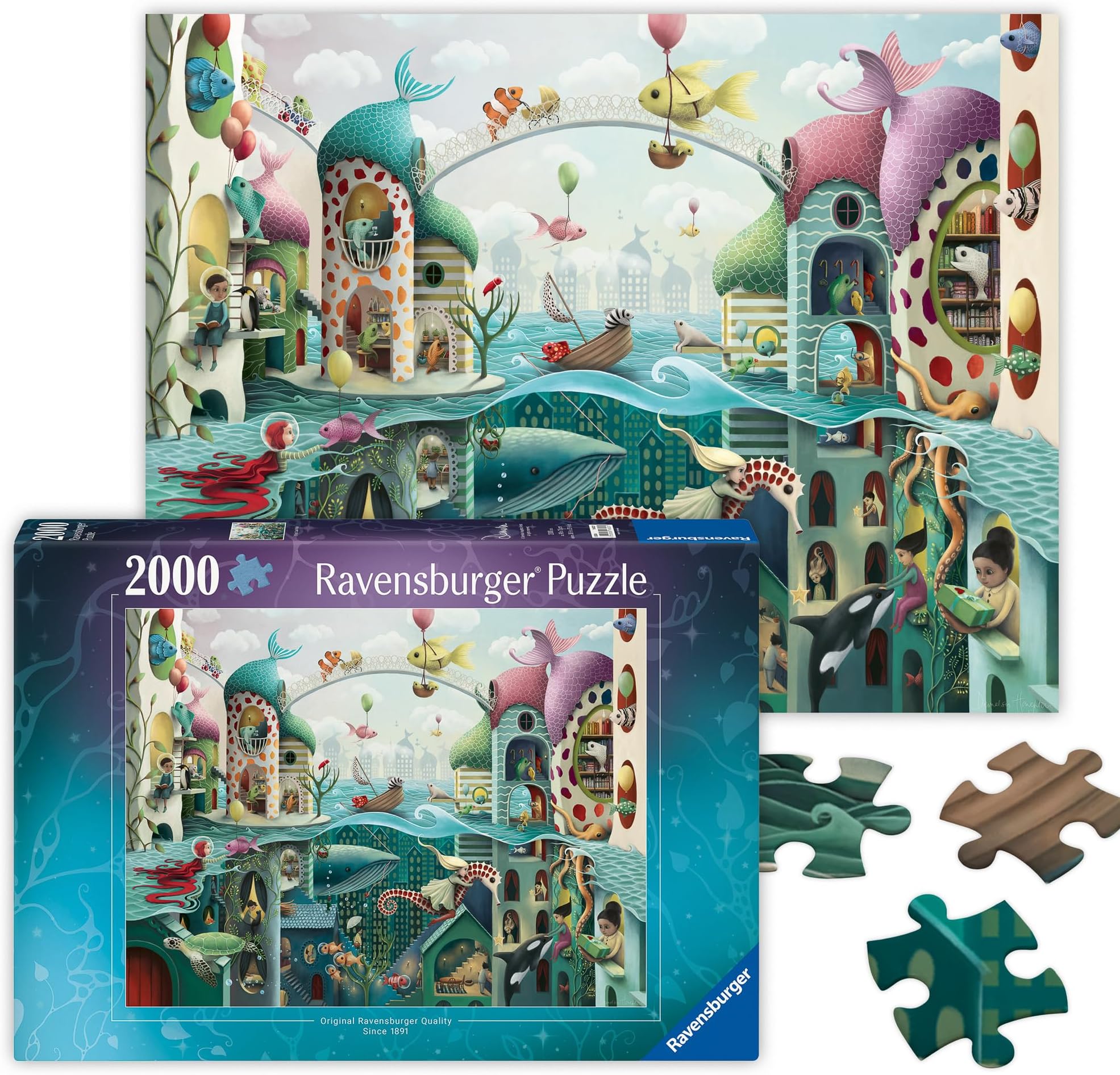 Ravensburger If Fish Could Walk 2000 Piece Jigsaw Puzzle for Adults - 16823 Every is Unique, Softclick Technology Means Pieces Fit Together Perfectly