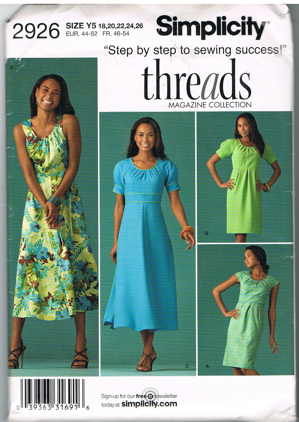 Robes Simplicity 2926 Threads Magazine pour votre garde-robe d'été