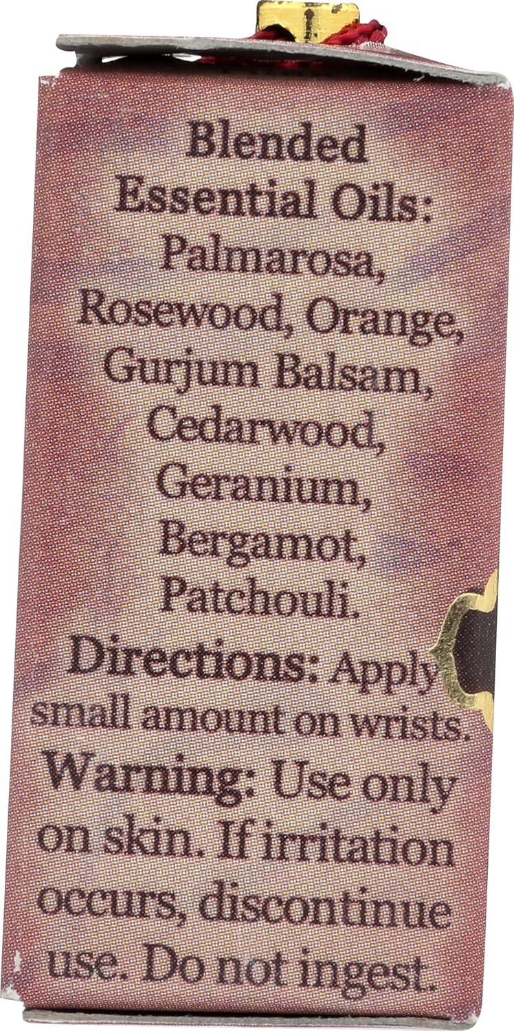 Prabhuji's Gifts | Perfume Attar Oil Tilak for Love - 0.5oz Rollon Juicy orange and Concord grape are laced with sweet saffron and rosewood; all supported by cozy vanilla and almond
