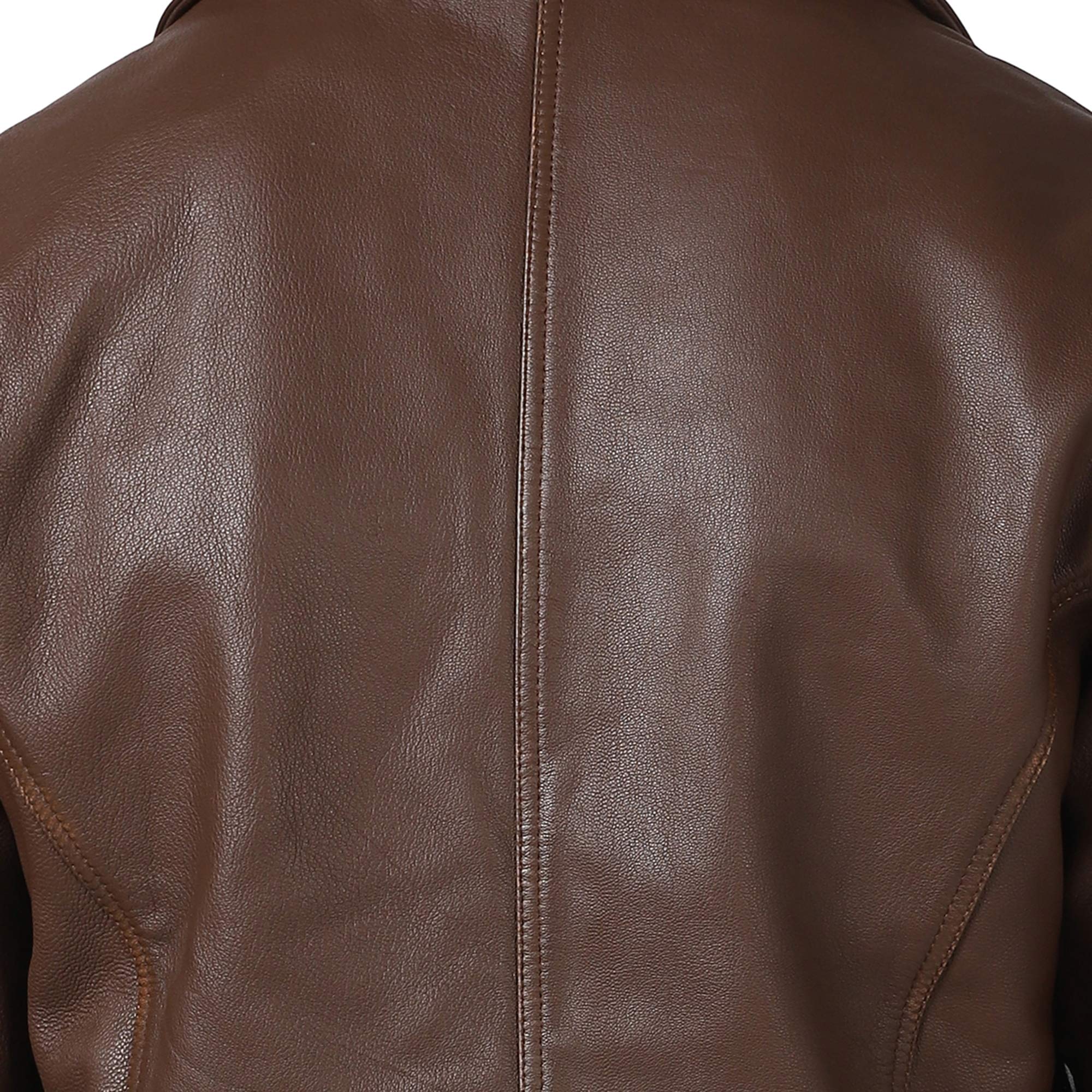 Royal Enfield Vintage Rider Leather Jacket Dark Tan M