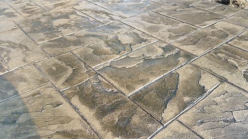 Miniatura 2 de Ashler - Juego de sellos de hormigón de pizarra con muescas de Walttools  Tapetes decorativos de textura de poliuretano con patrón de azulejos,