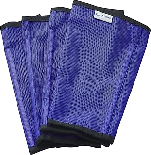 Horse Leggins Fine Mesh Fly Boots Loose Fitting & Non-Slip Horse Fly Leggings No More Horsefly Nuisance Greatly Reduce Stomping Breathable with Natural Air Flow (Set of 4) Deep Navy Large