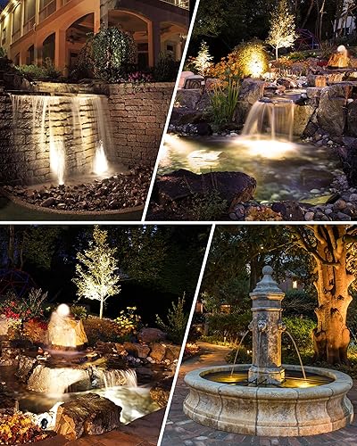 Miniatura 8 de SUNVIE Luces LED Subacuáticas para Estanque de 3W 3000K Blanco Cálido IP68 Impermeables Luces Subacuáticas para Estanque 12-24V ACDC Bajo Voltaje