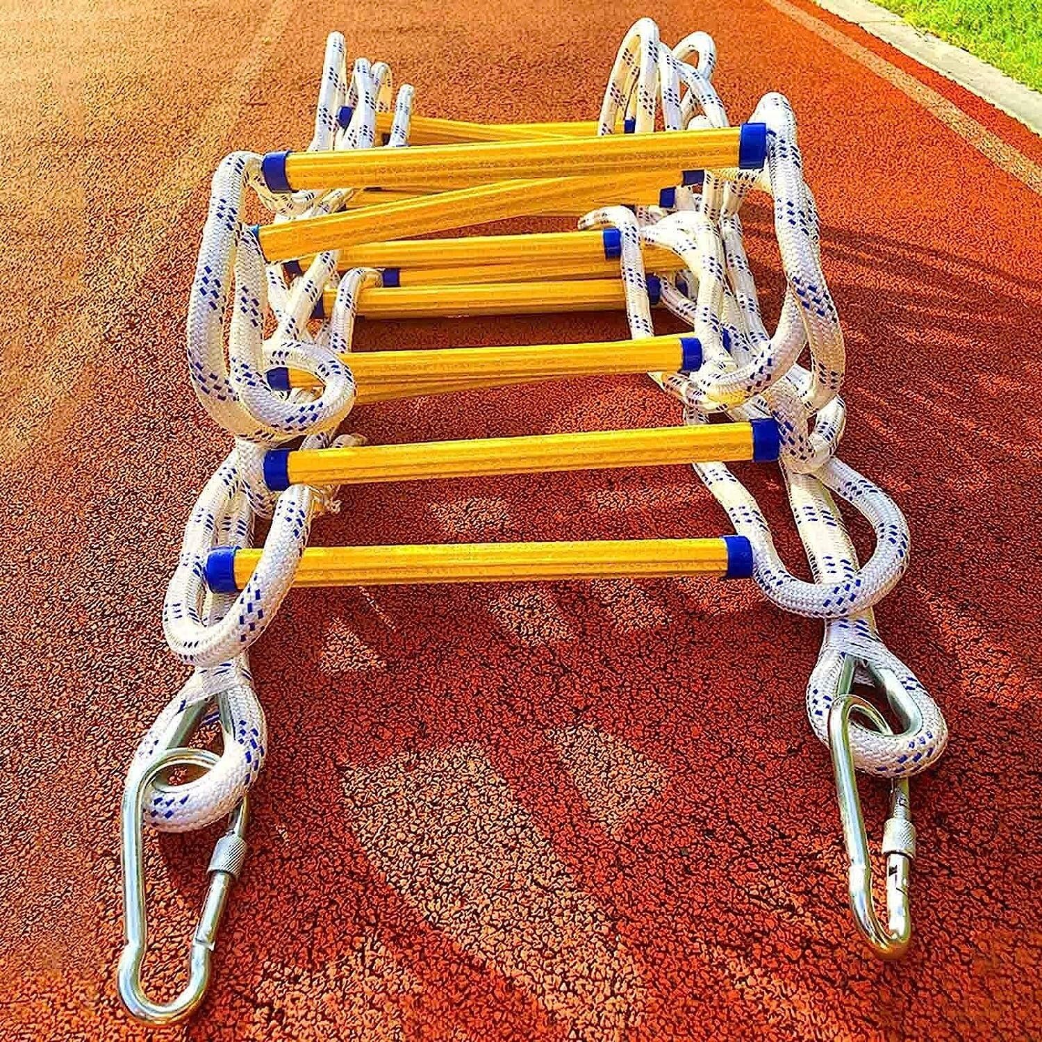 Rope Ladder Fire Escape Household Resin Flame Retardant Rescue Engineering(18m/59ft)