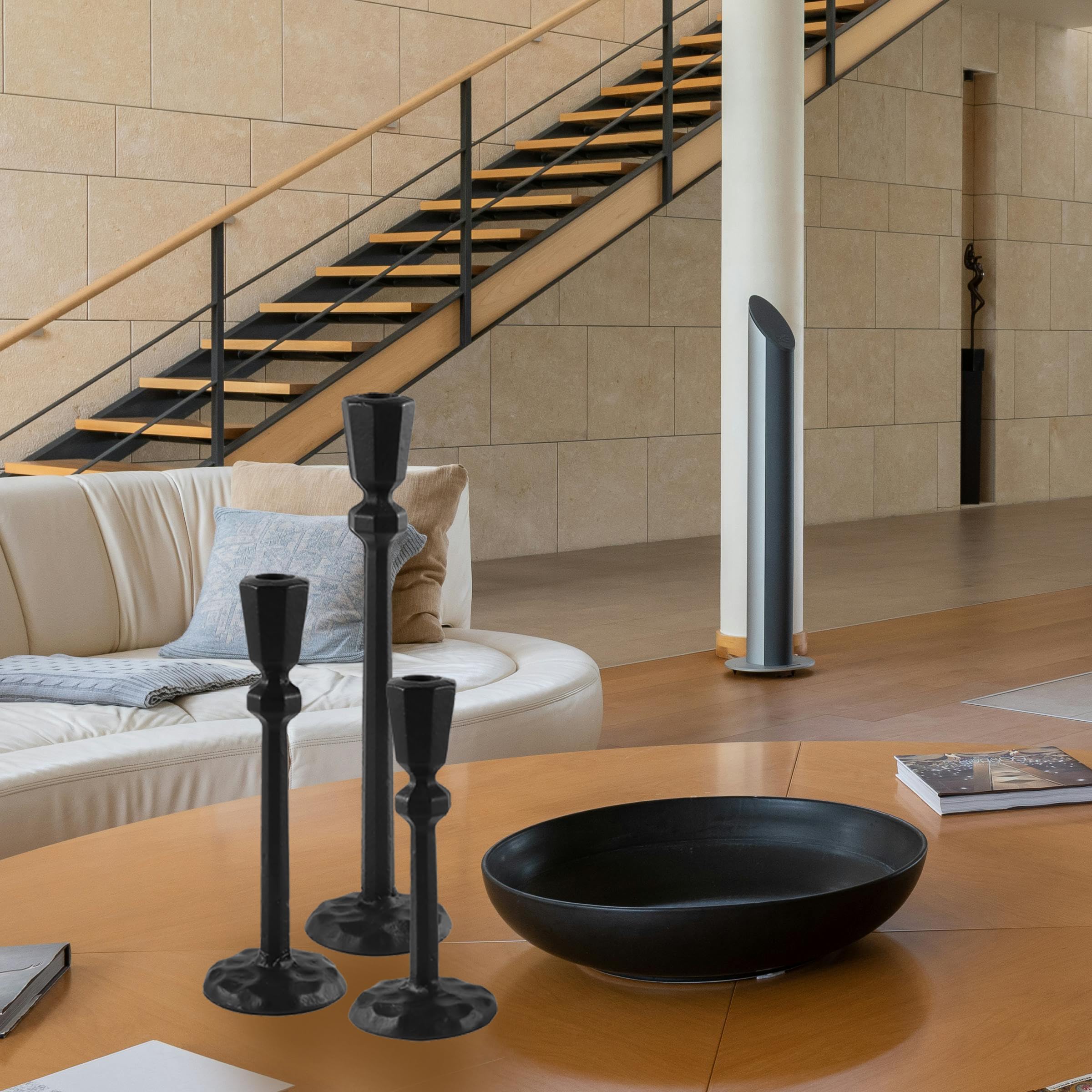 Snapklik.com : Iron Taper Candle Holder Set Of 3, Decorative Candle ...