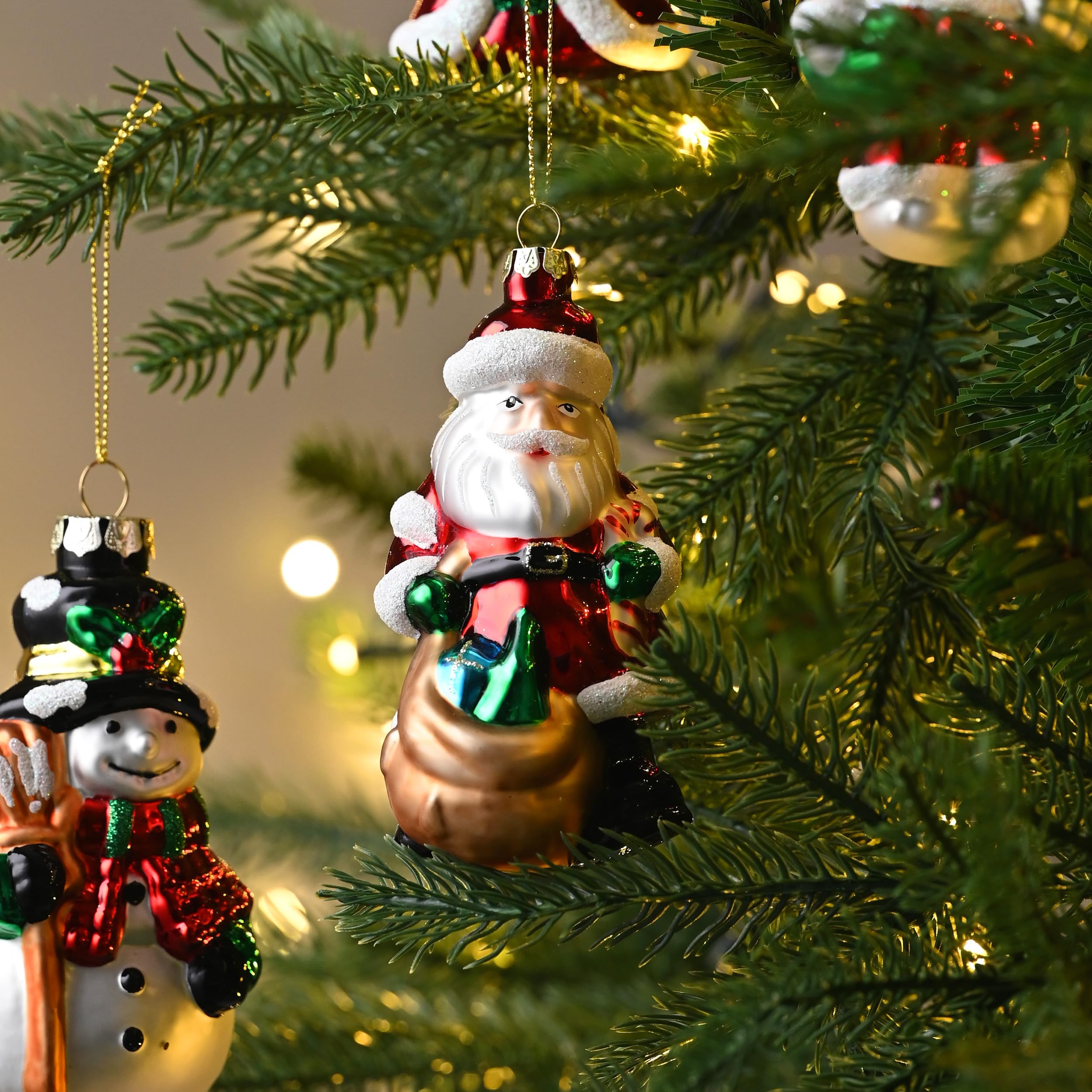 Valery Madelyn Ornements de boule de Noël en verre EG0106-0023