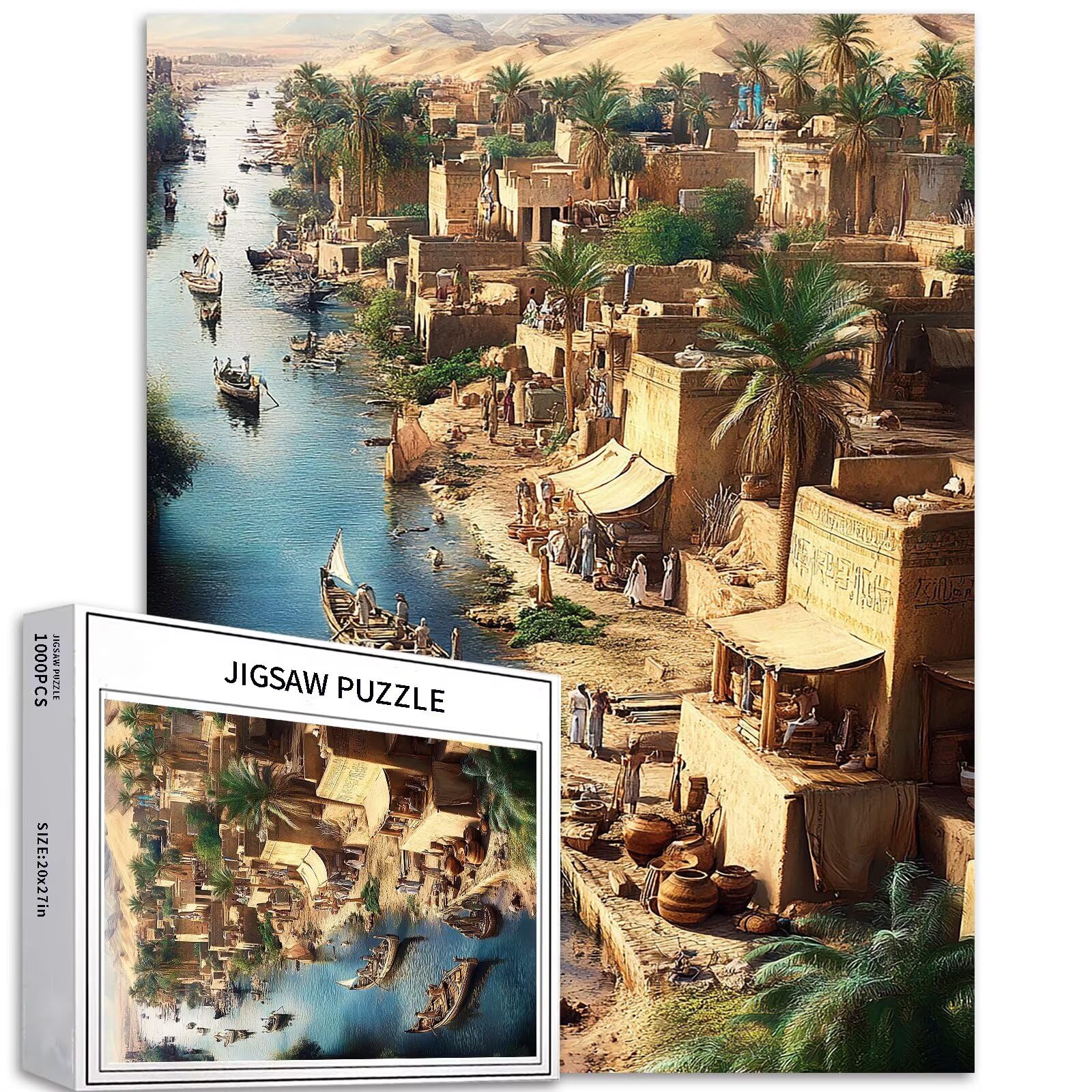 Altes ägyptisches Dorf, 1000-teiliges Puzzle für Erwachsene,