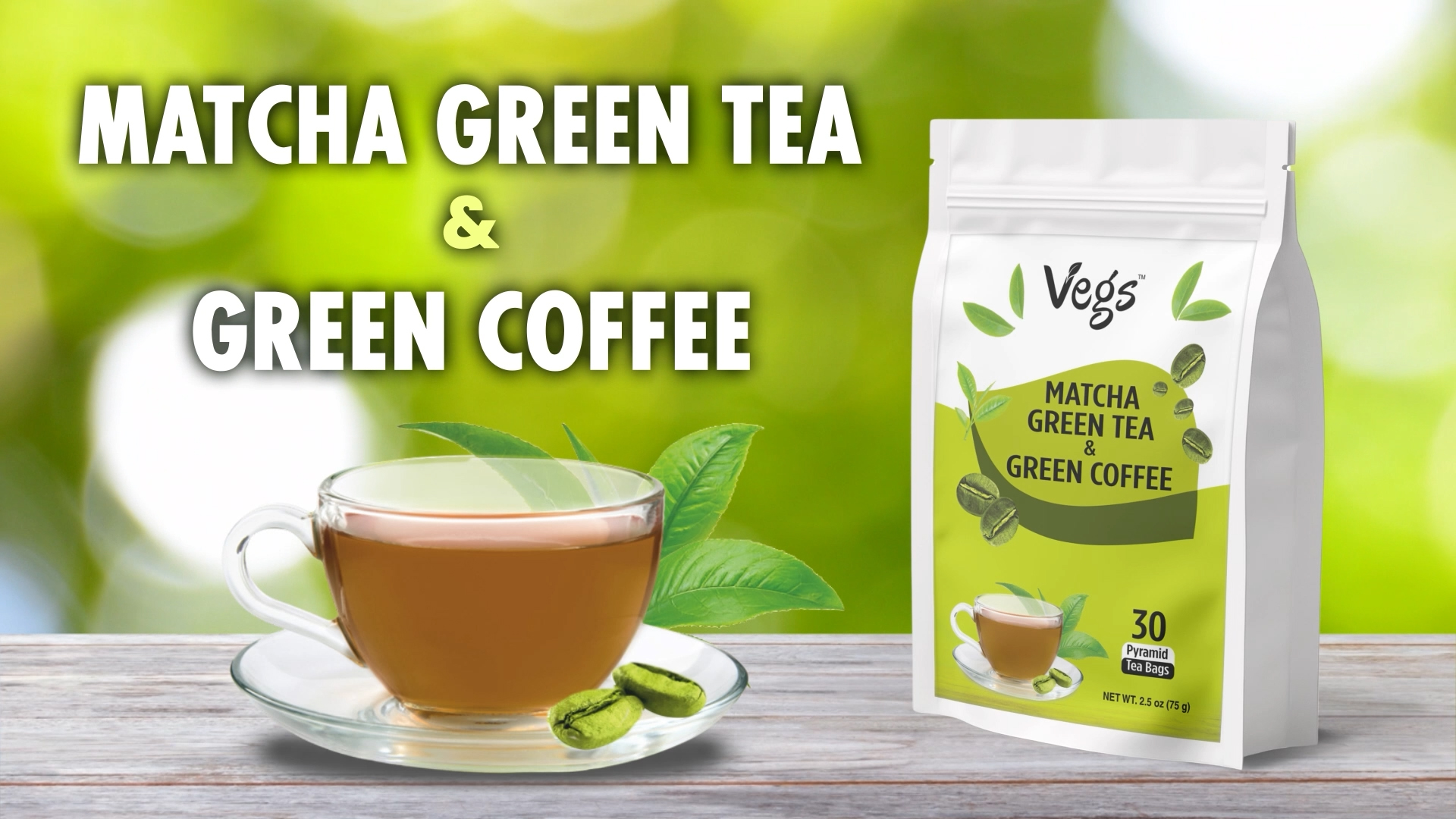 Amazon.com : VEGS Matcha Green Tea and Green Coffee Arabica Bean