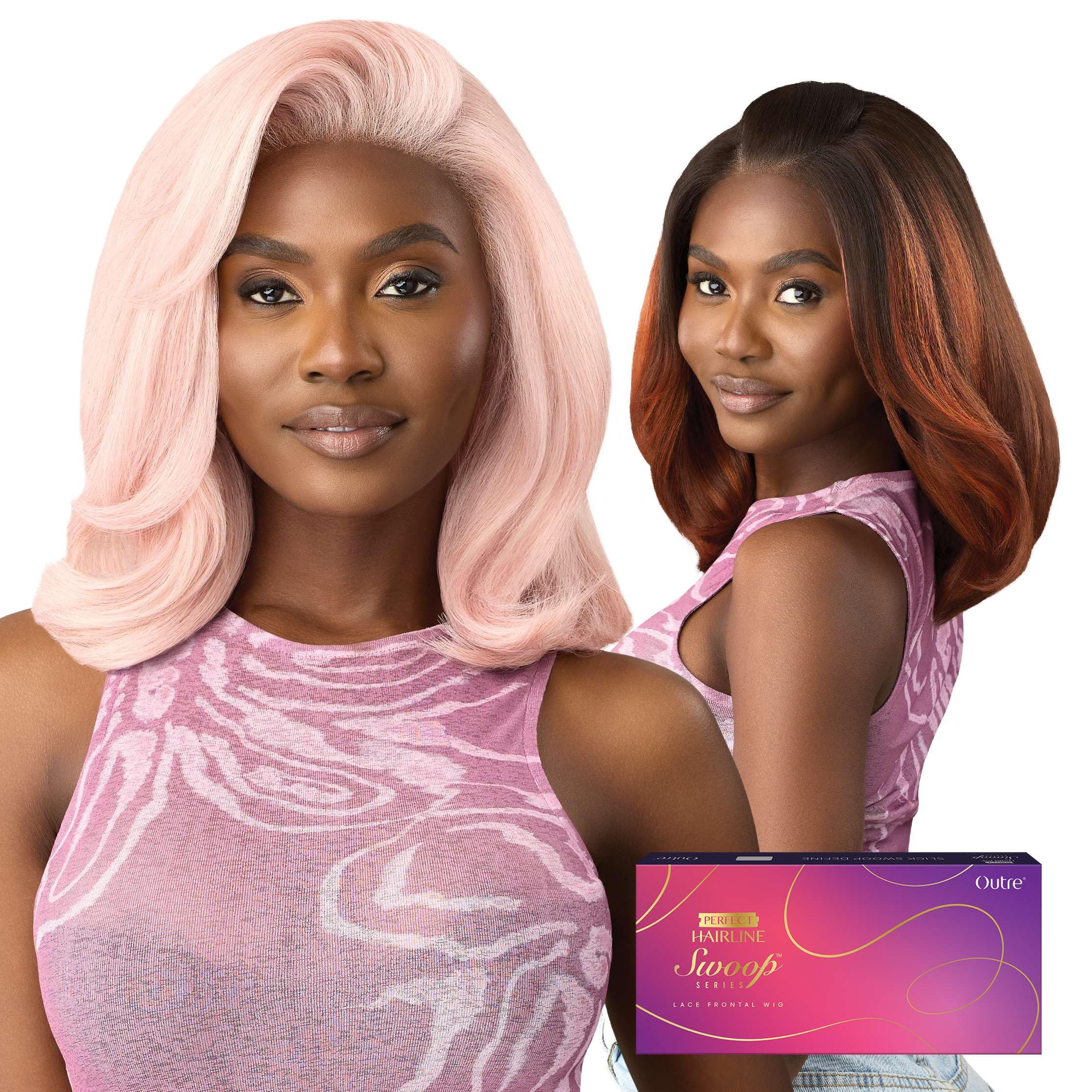 Outre Lace Front Wig - Perfect Hair Line 13X4 - Swoop Series - Swoop 14 (MULBERRY)