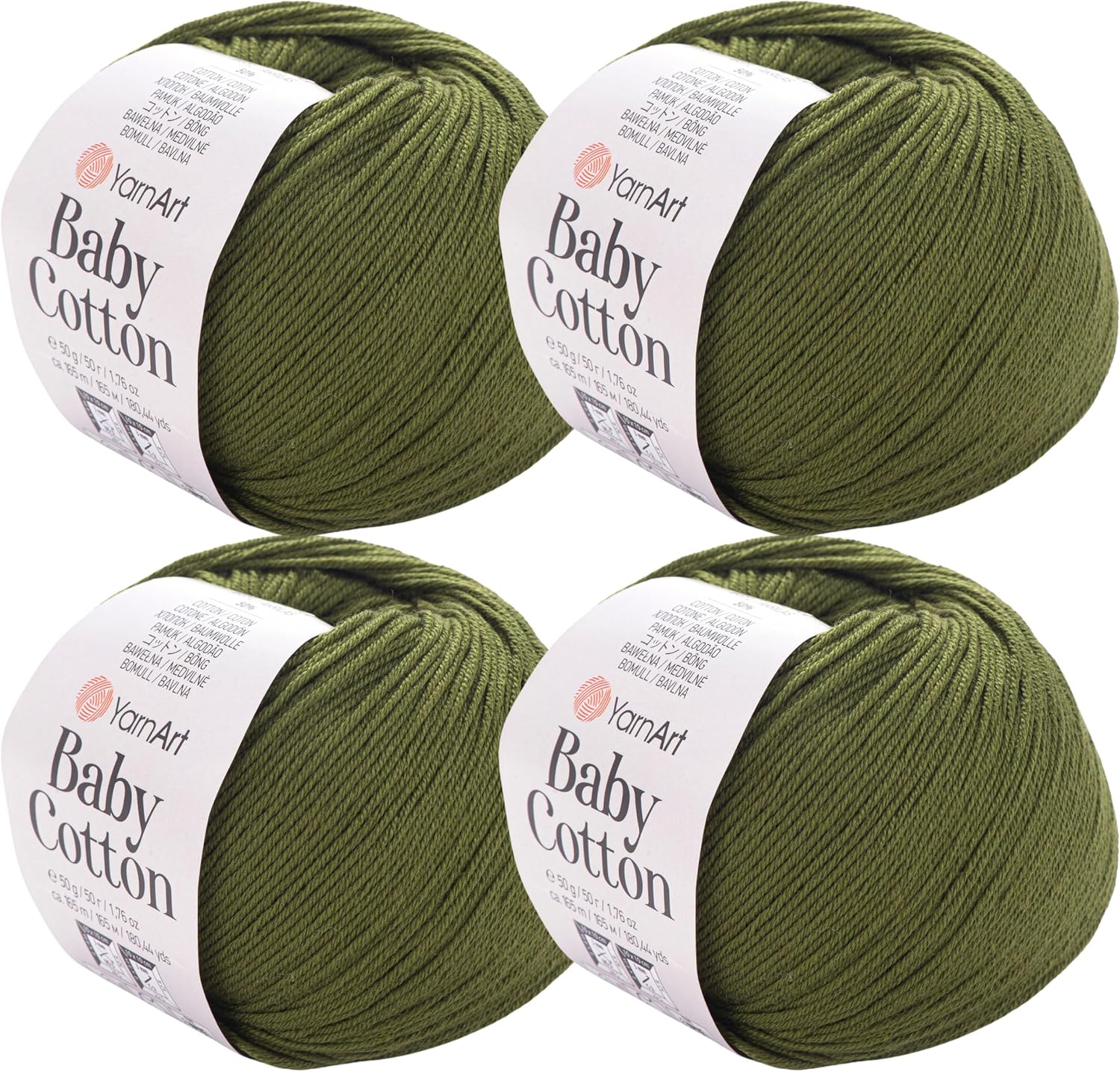 YarnArt Baby Cotton Knitting Yarn - 1.76 oz, 180 yds (1 Pack)