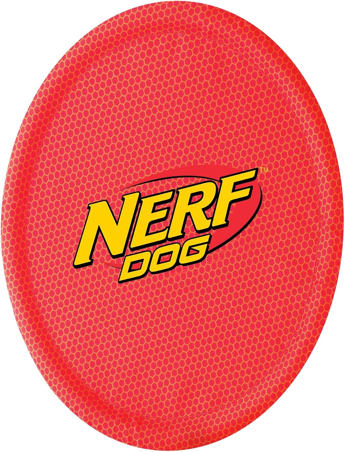 Pet Supplies : Pet Flying Discs : Nerf Dog Nylon Flyer Dog Toy, Frisbee, Lightweight, Durable and Water Resistant, Great for Beach and Pool, 9 inch diameter, for Medium/Large Breeds, Single Unit, Red : 