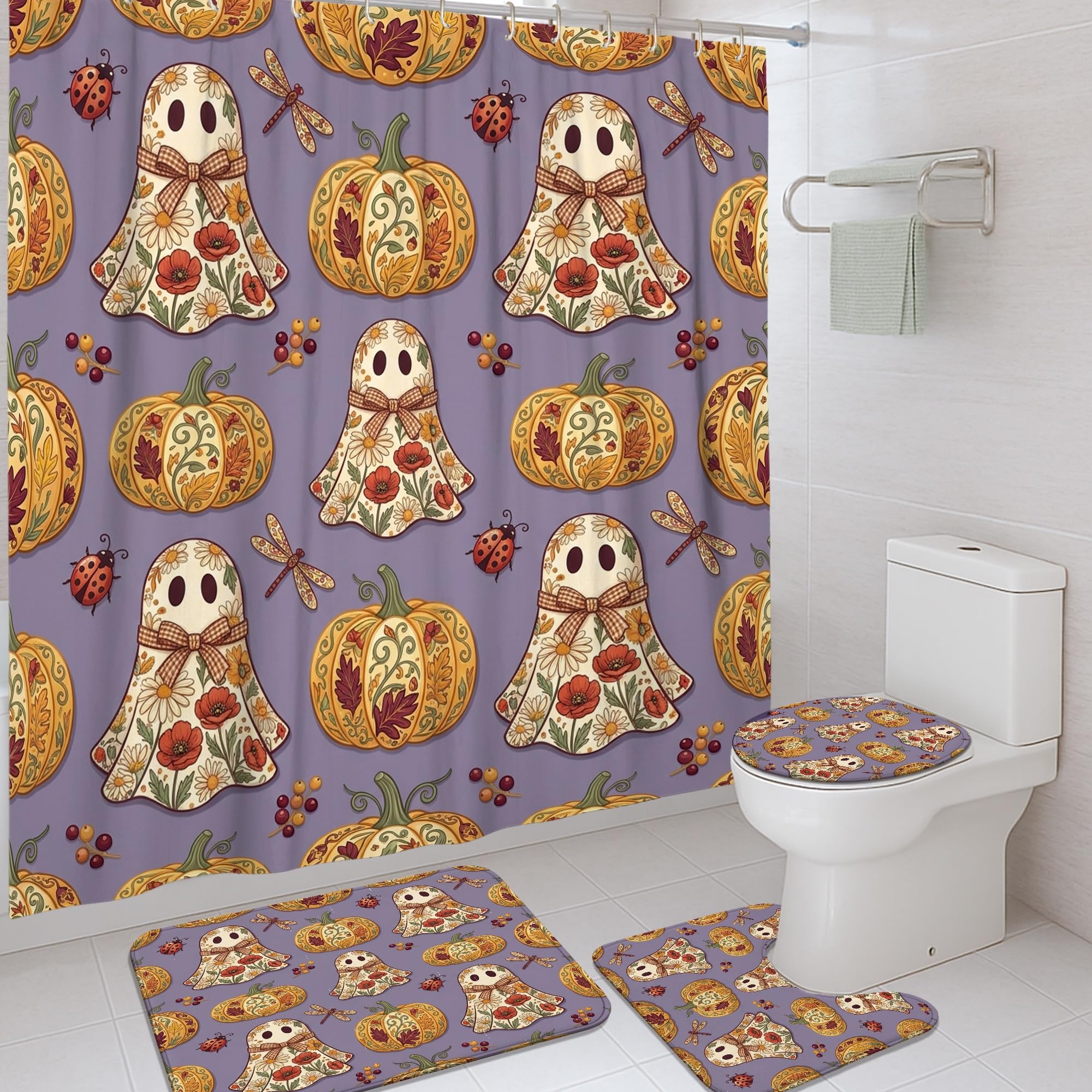 Rideaux de douche fantômes pour décoration de chambre d'amis