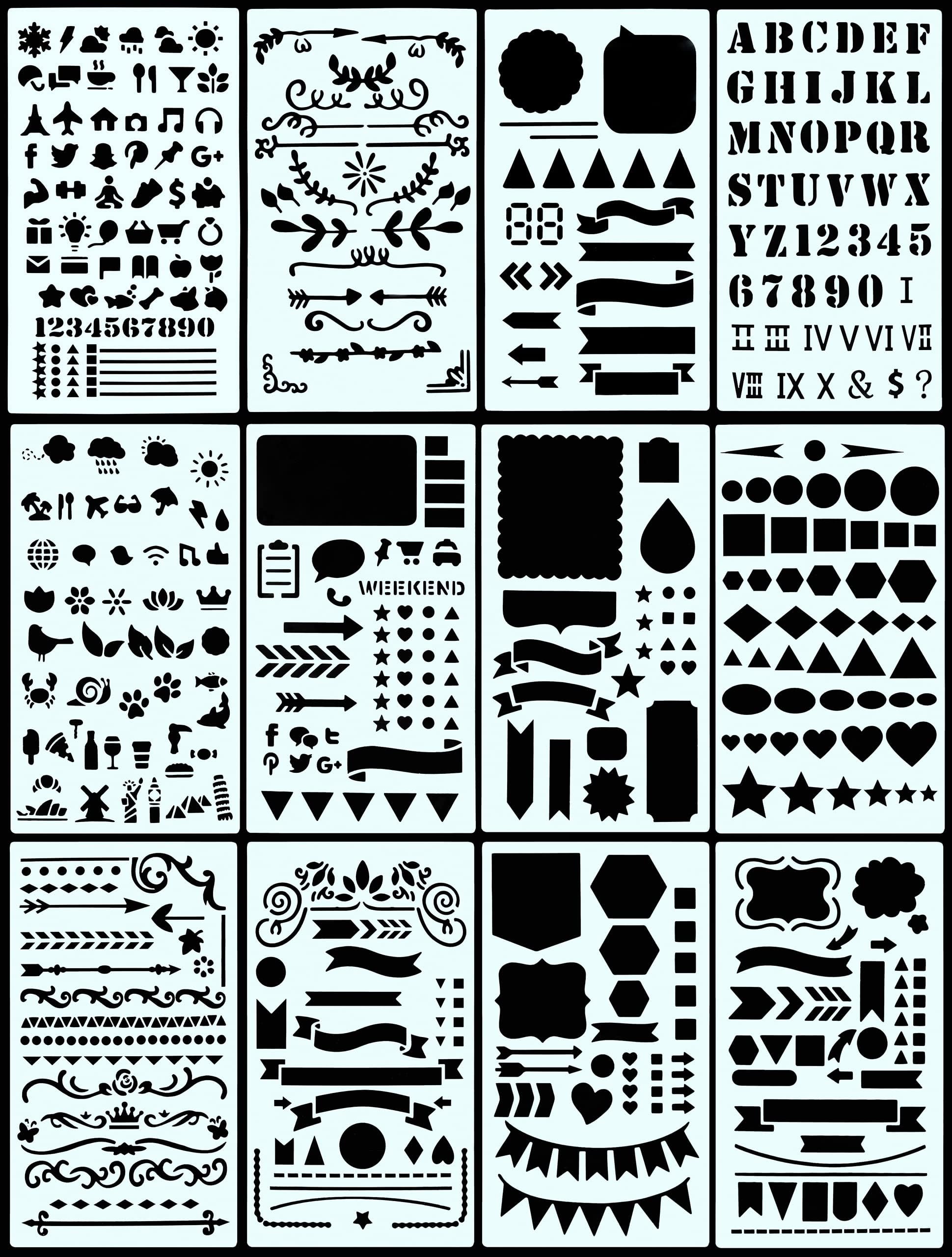 Dotted Journal Stencil Set