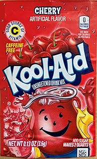 Kool-Aid Cherry Unsweetened Soft Drink Mix 3.6g | Pack of 6