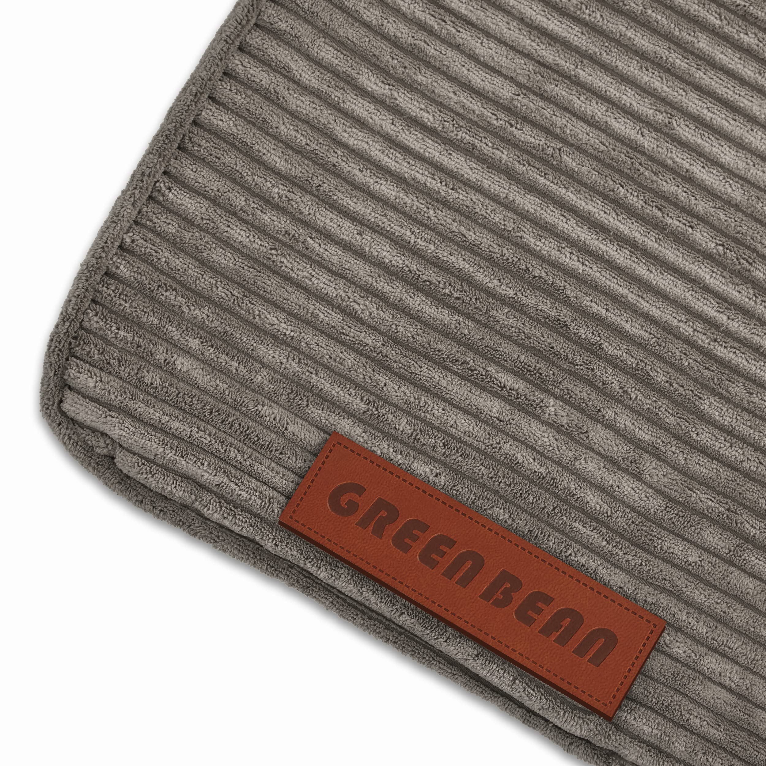 Green Bean Square XXL Indoor Bezug aus Kord 140 x 180 cm - ohne Füllung - Sitzsackhülle, Sitzsackbezug - 600D Oxford, Cord - kuschelig, weich, robust - waschbar, mit Innensack - Anthrazit