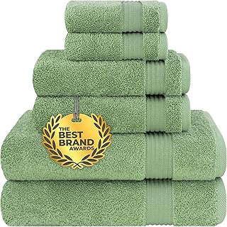 Cotton Paradise 6 Piece Towel Set 100% Cotton Soft Absorbent Turkish Tow...